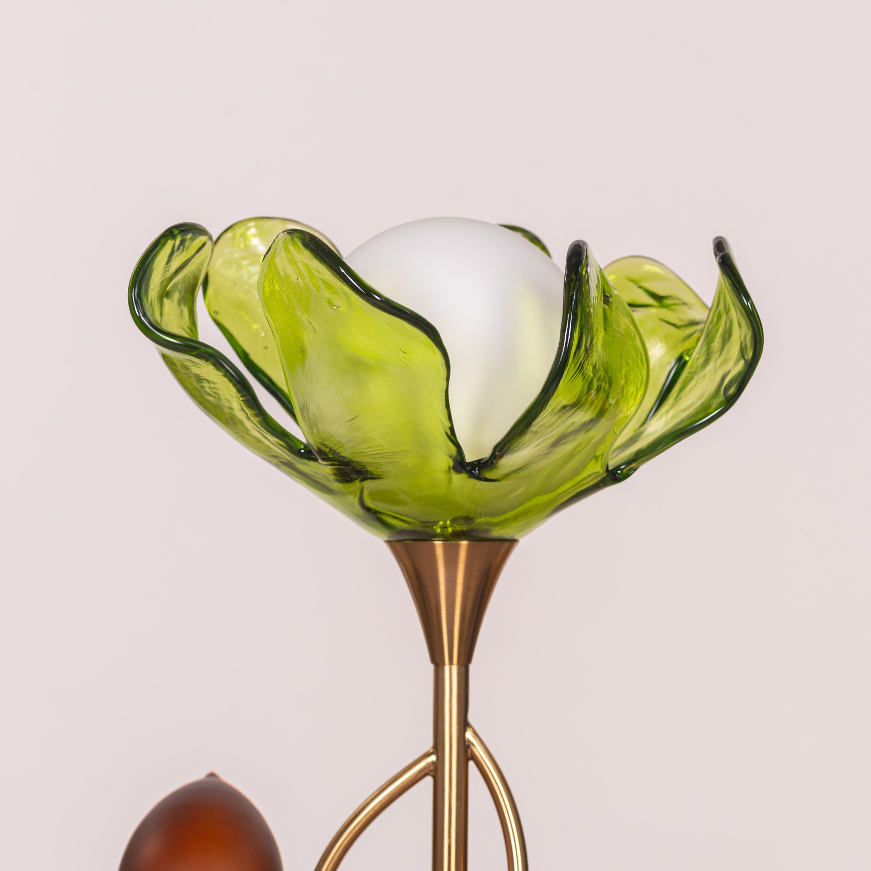 Midori Grace (Gold, Green & Amber) Tinted Glass Table Lamp