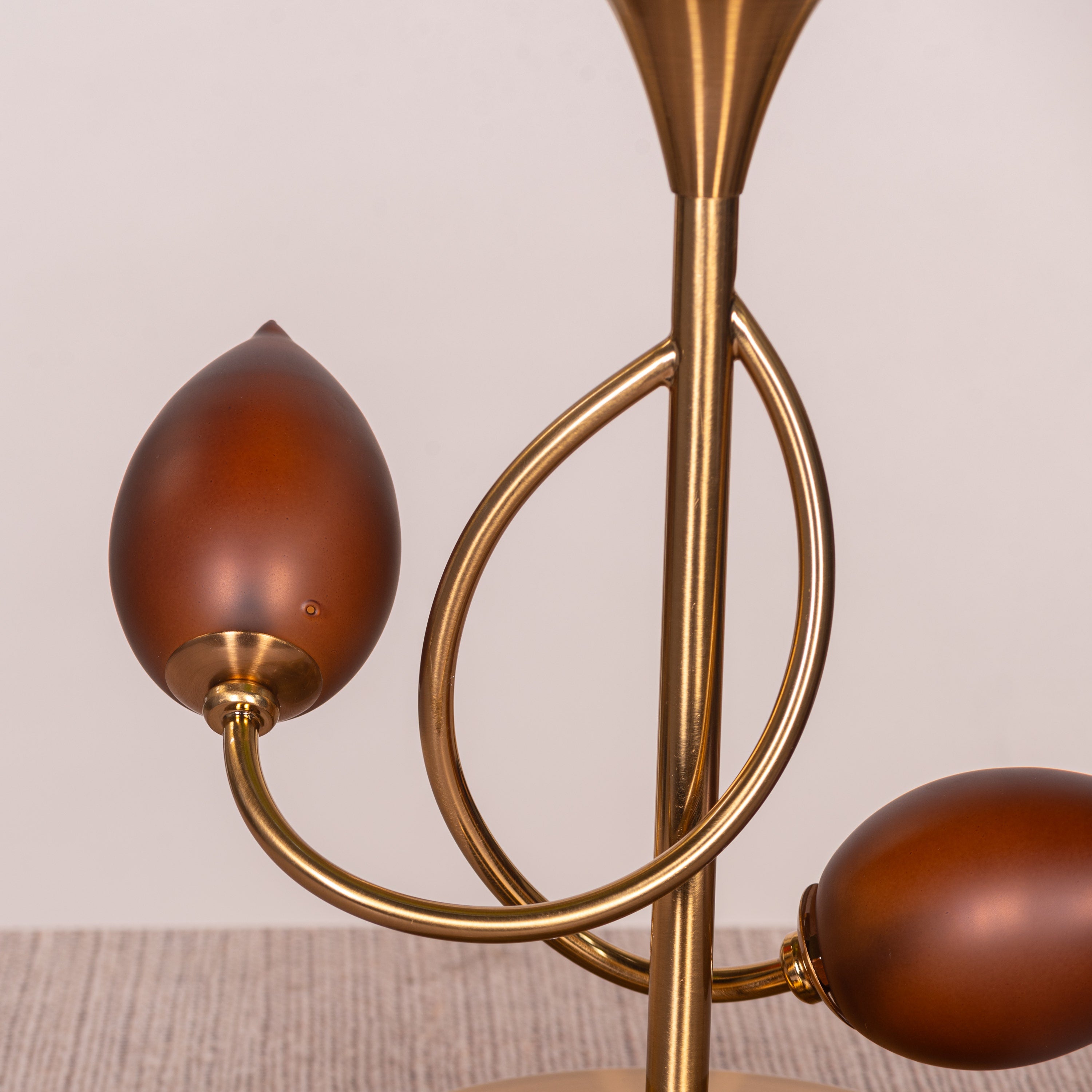 Midori Grace (Gold, Green & Amber) Tinted Glass Table Lamp