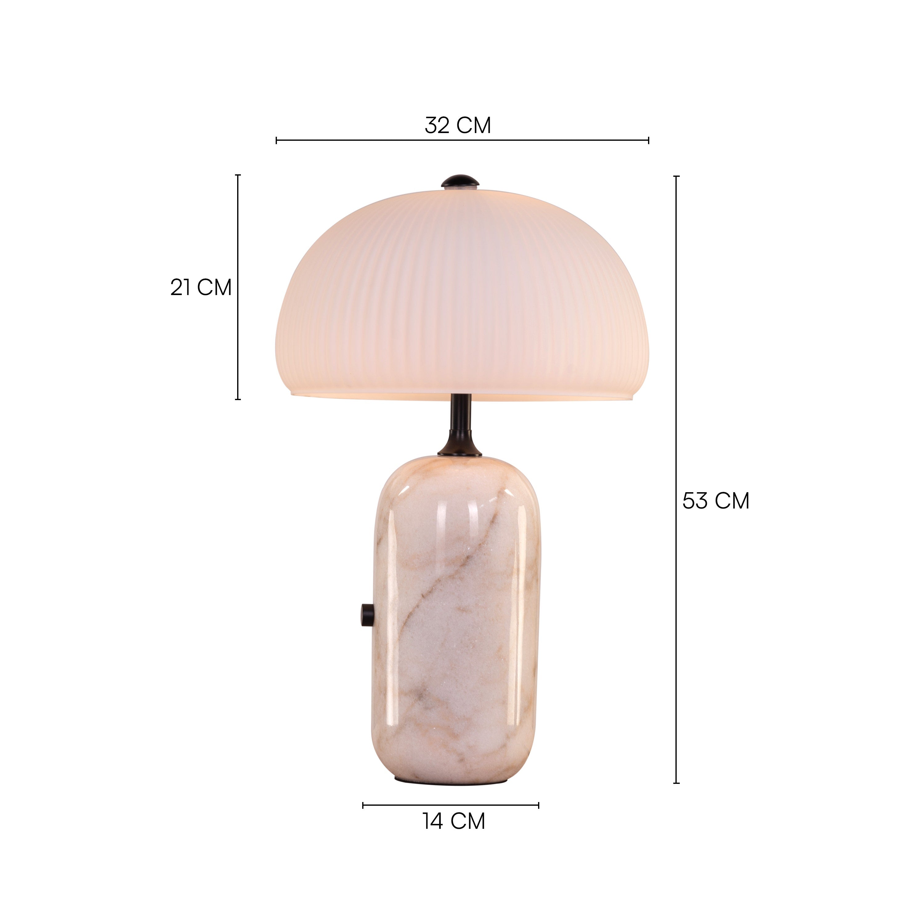 Change Overnight (White) Marble Table Lamp