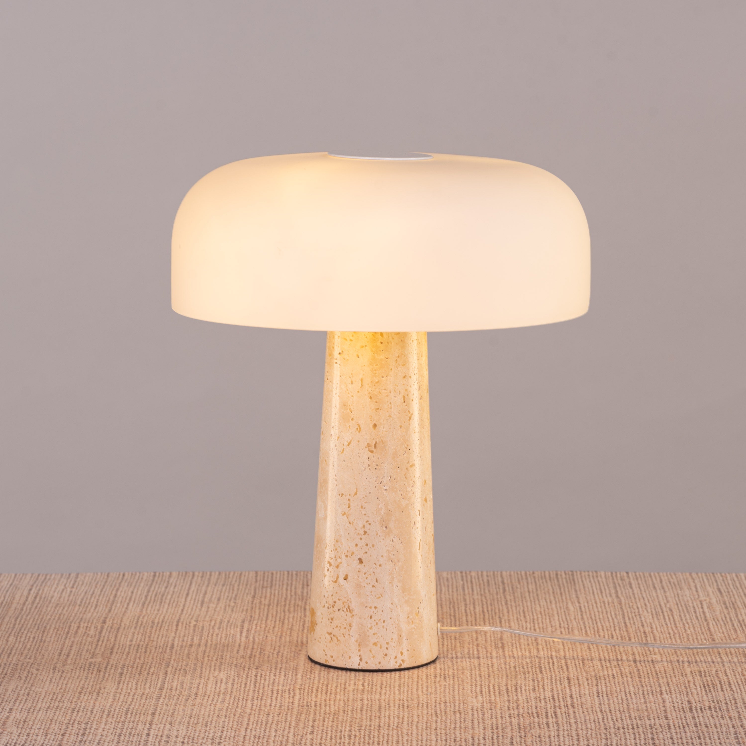 Out Of Control (Beige, White) Ceramic Table Lamp
