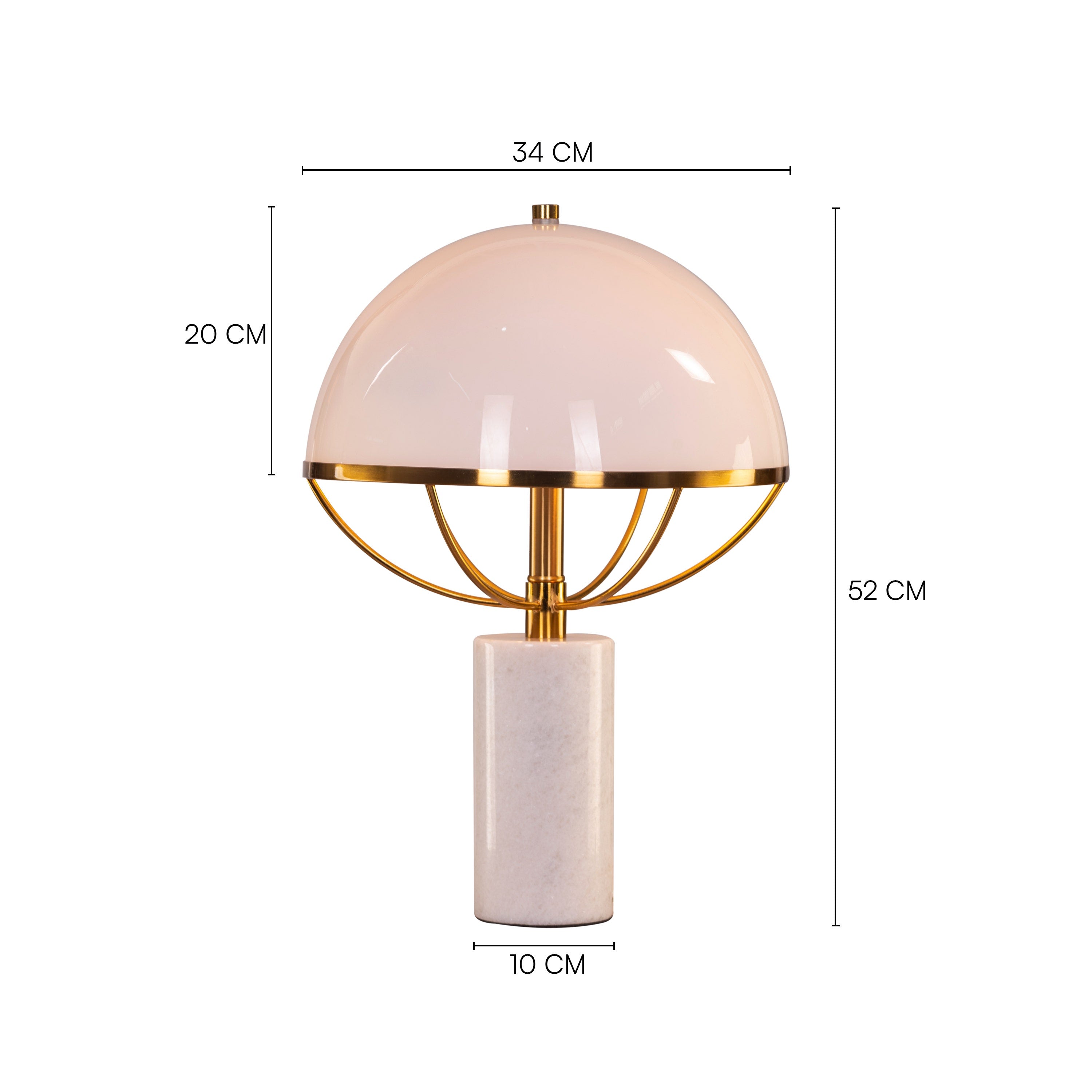 Sweet Jasmine (White) Marble Table Lamp