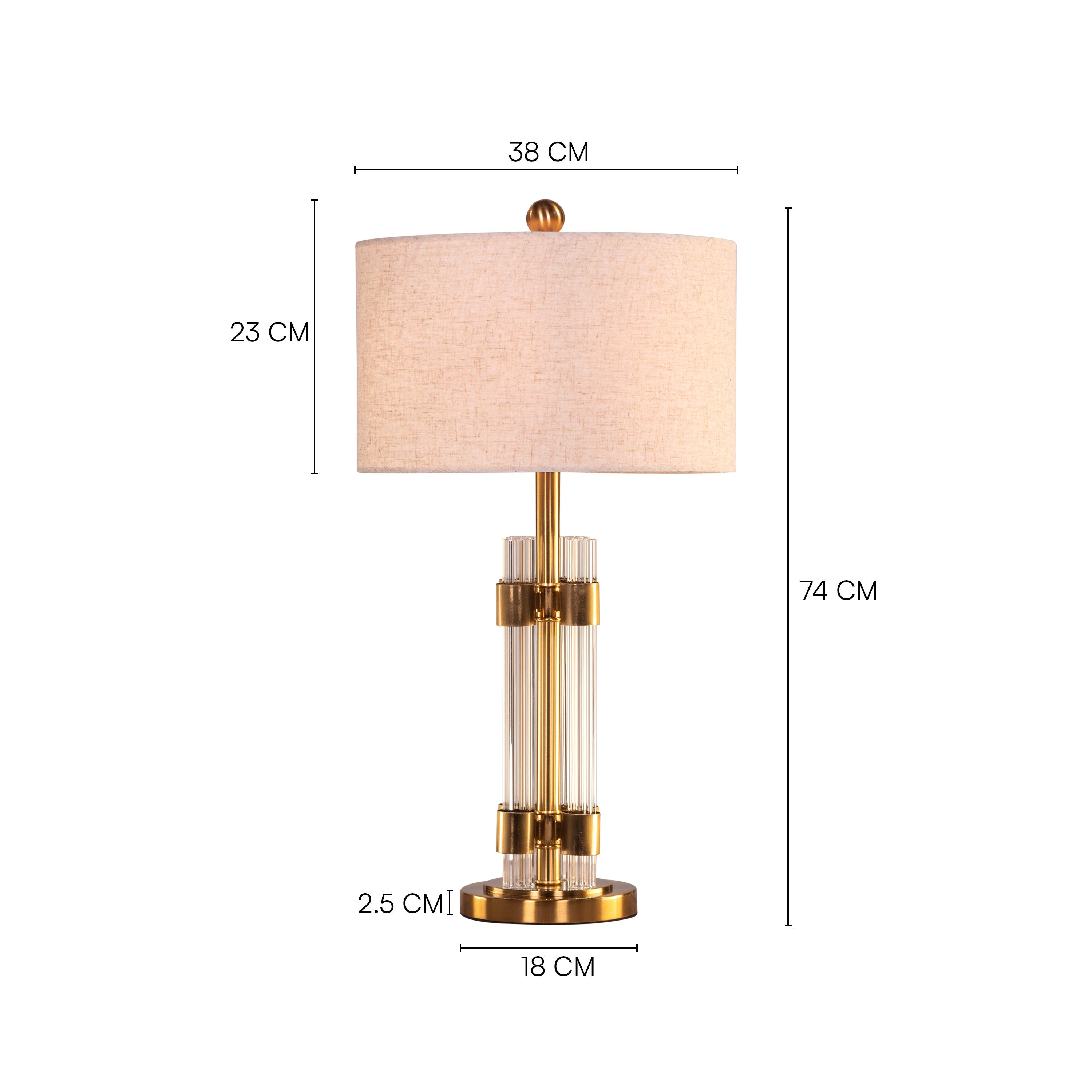 Shine Bright (Gold, Brown) Table Lamp