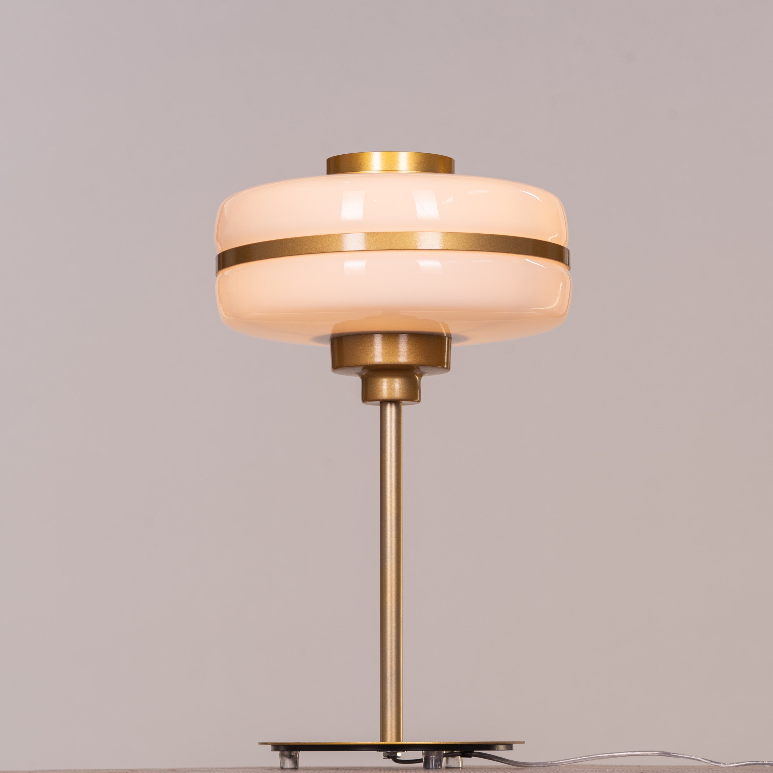 Only Way To Live (Gold, White) Table Lamp