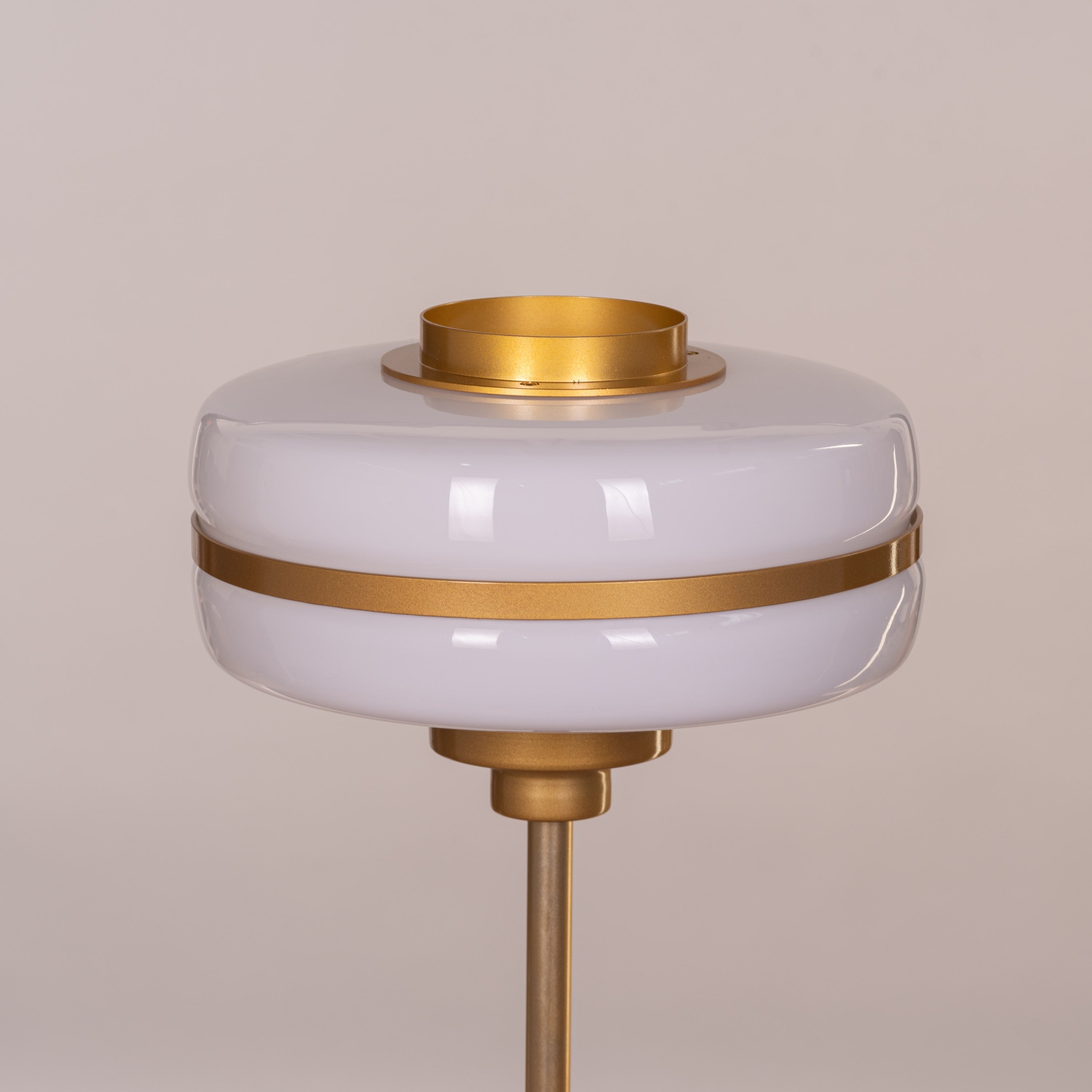 Only Way To Live (Gold, White) Table Lamp