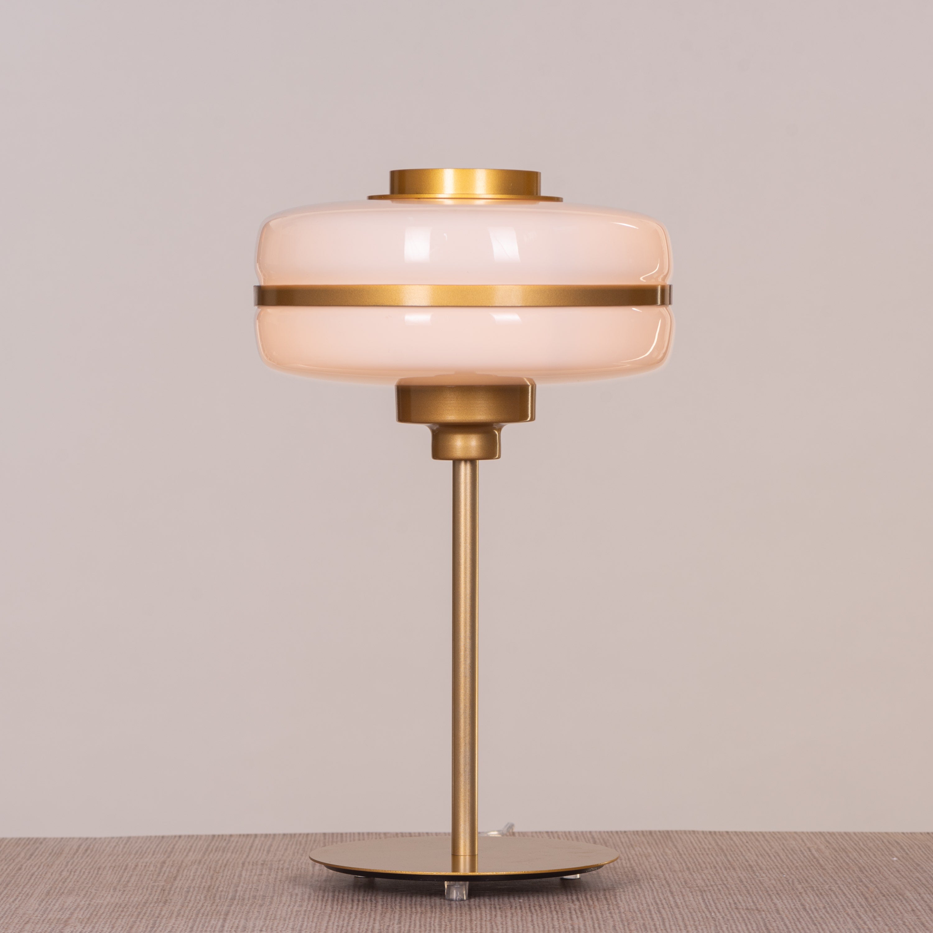 Only Way To Live (Gold, White) Table Lamp