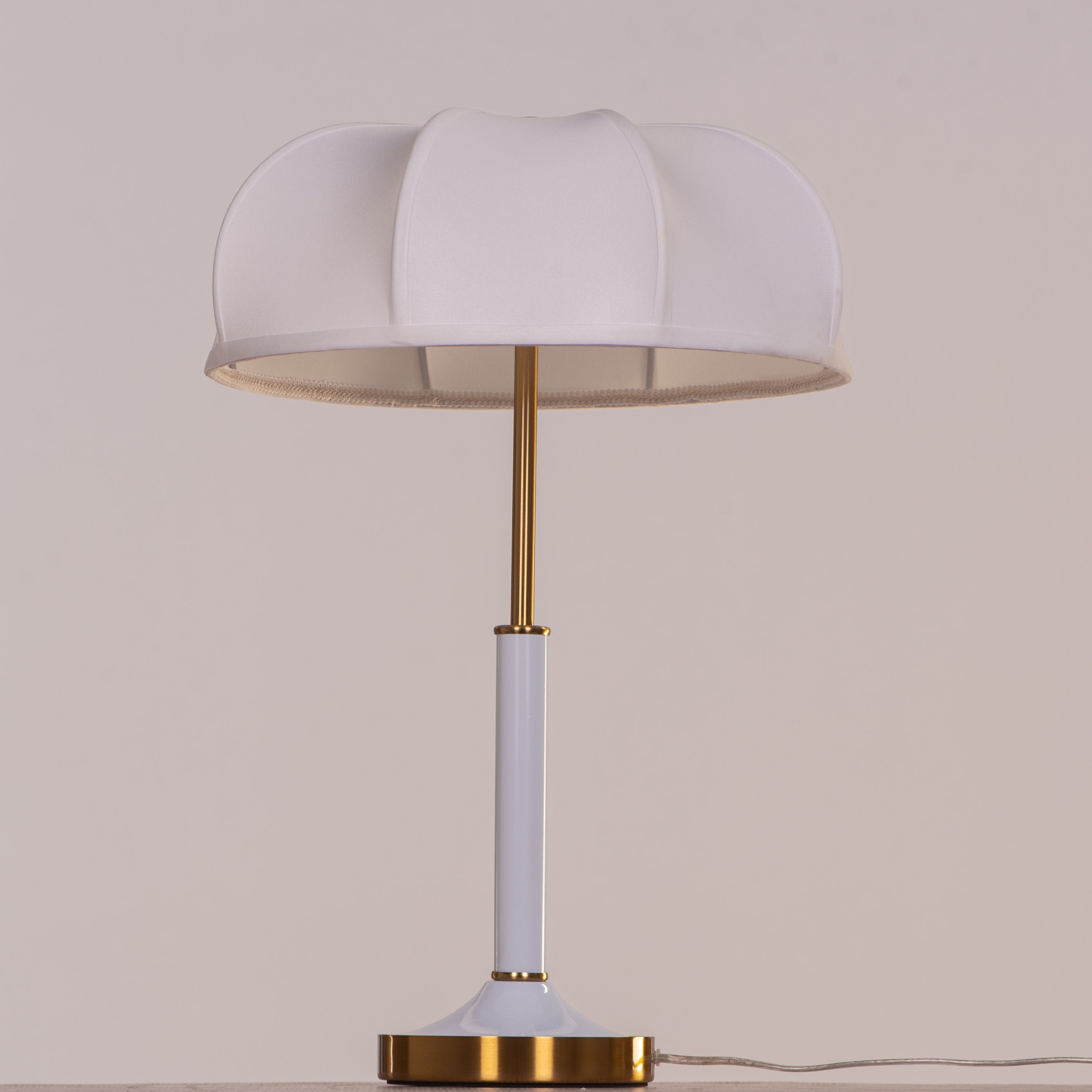 Damsel Duty (Gold, White) Table Lamp