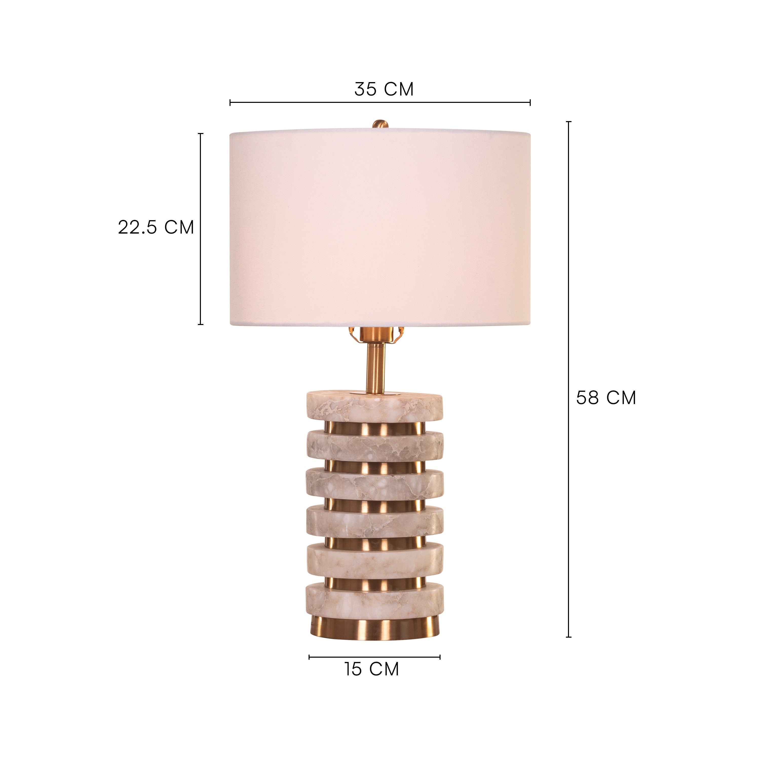 Never Have I Ever (Gold) Marble Table Lamp