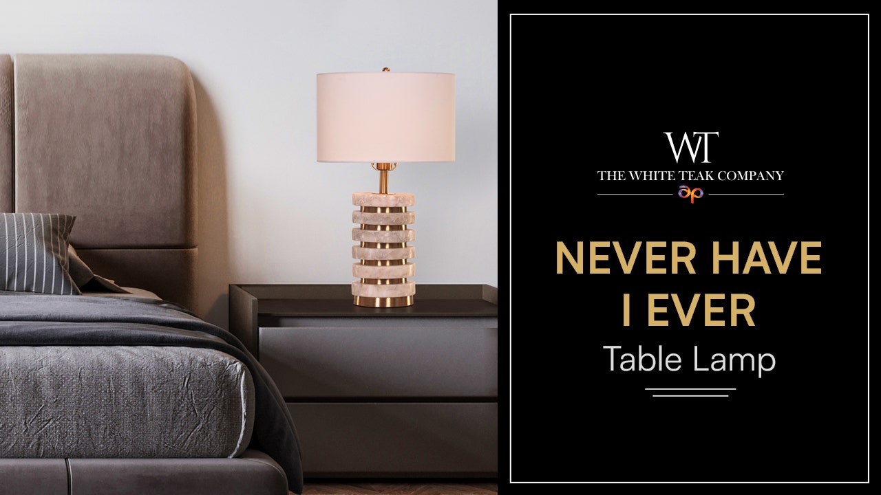 Never Have I Ever (Gold) Marble Table Lamp