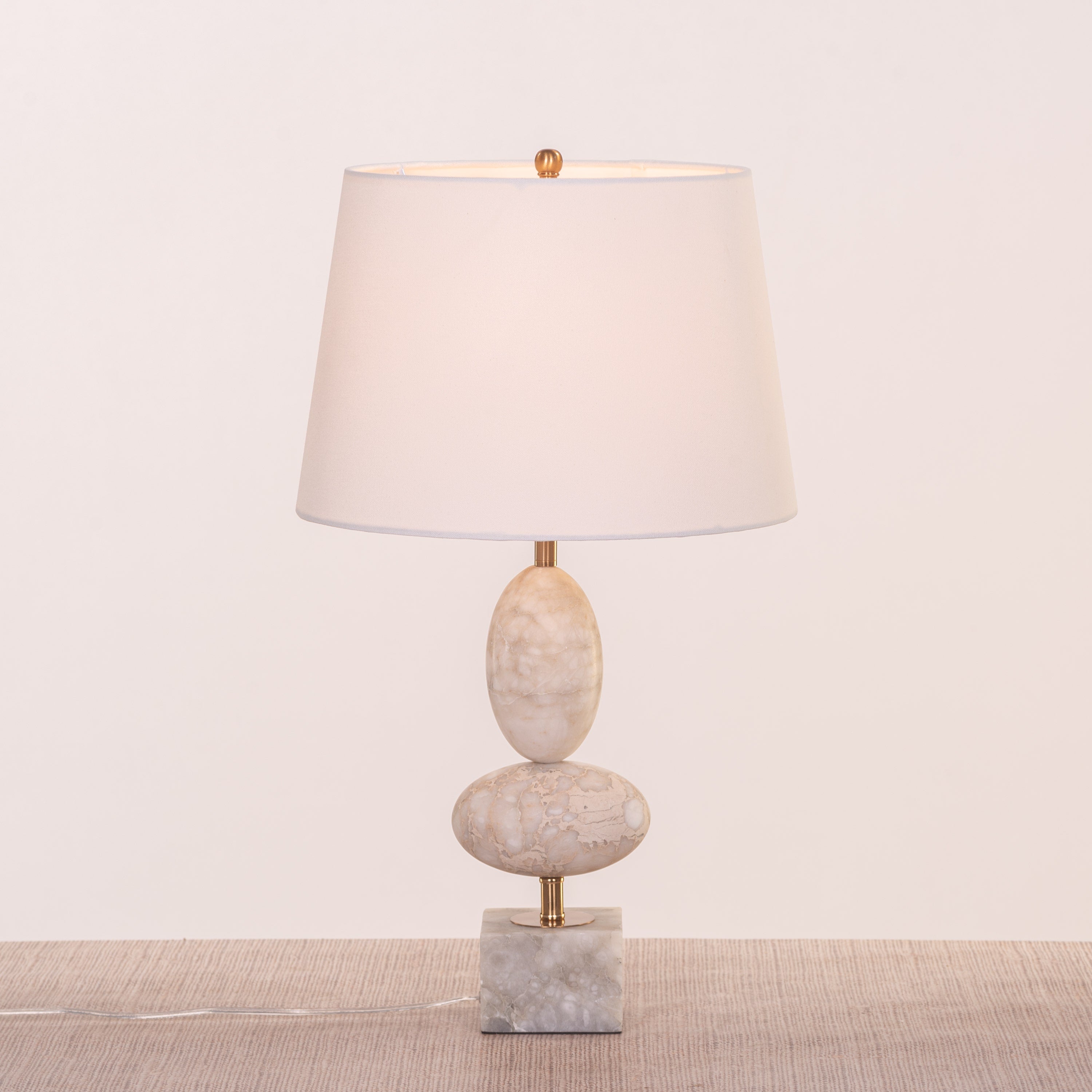 Hands On My Face (Gold) Marble Table Lamp