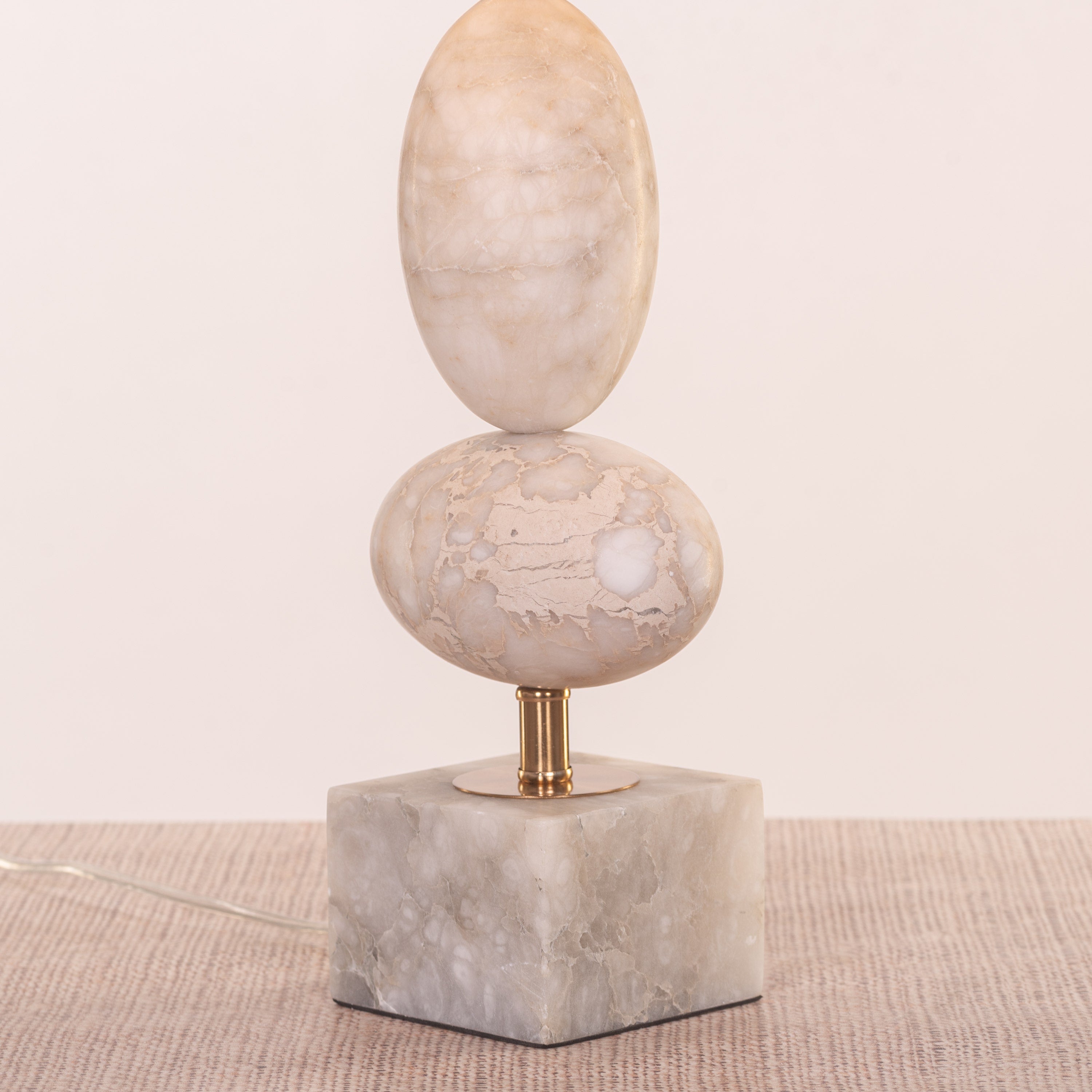 Hands On My Face (Gold) Marble Table Lamp
