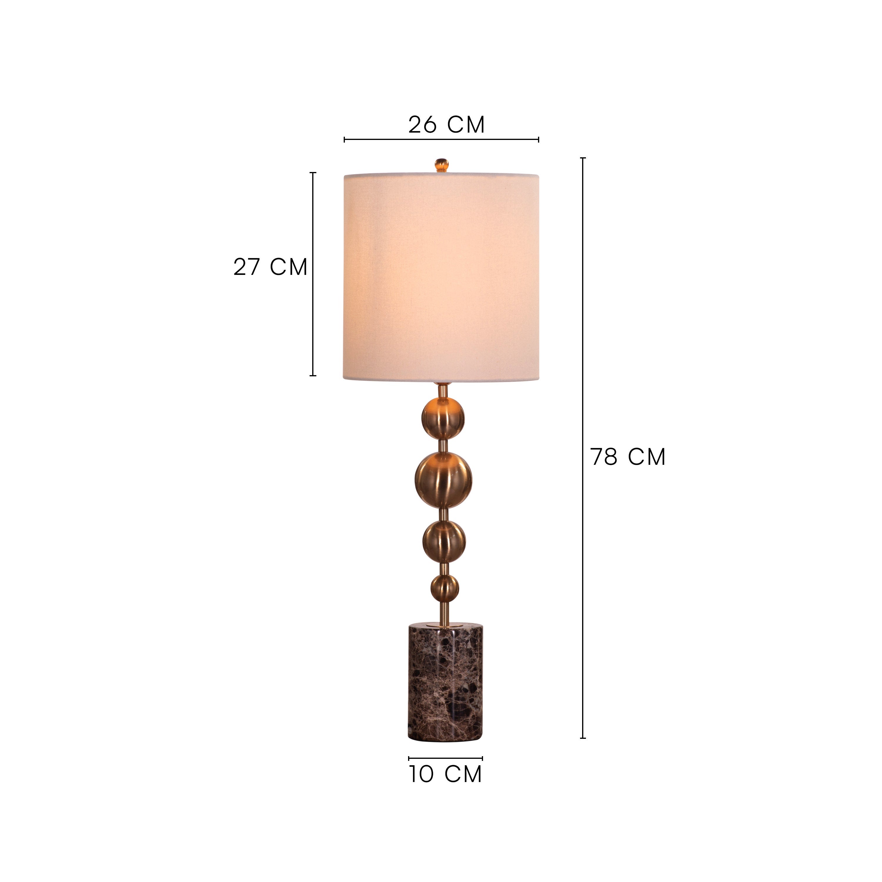 Hard To Handle (Gold, Brown, White ) Marble Table Lamp