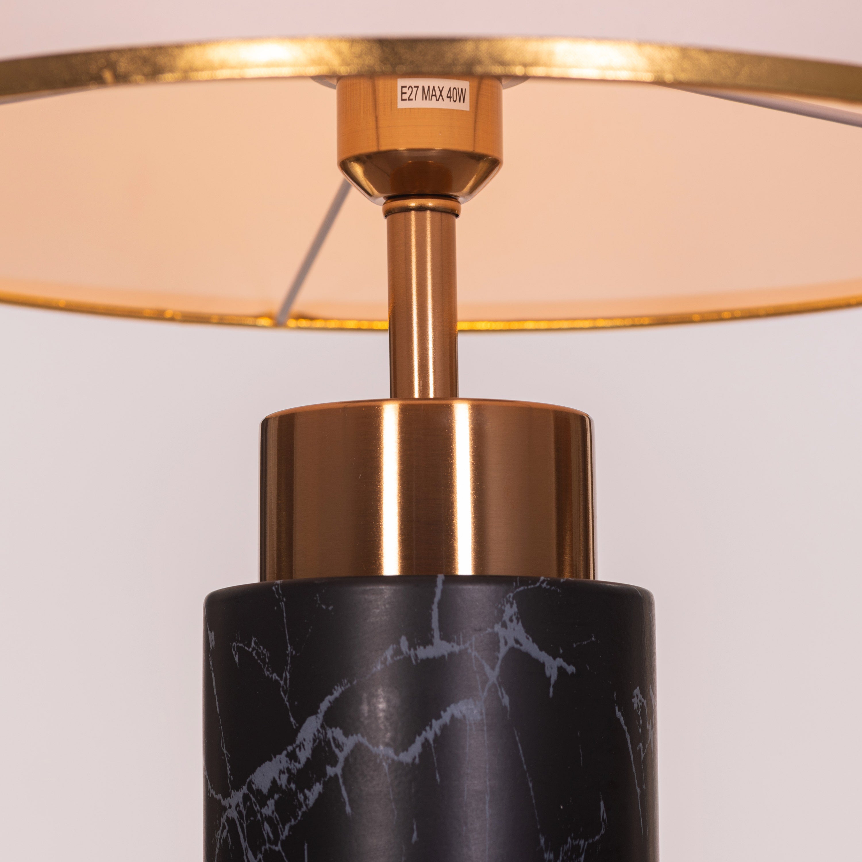 Road Ahead (Gold, Black, White) Metal Table Lamp