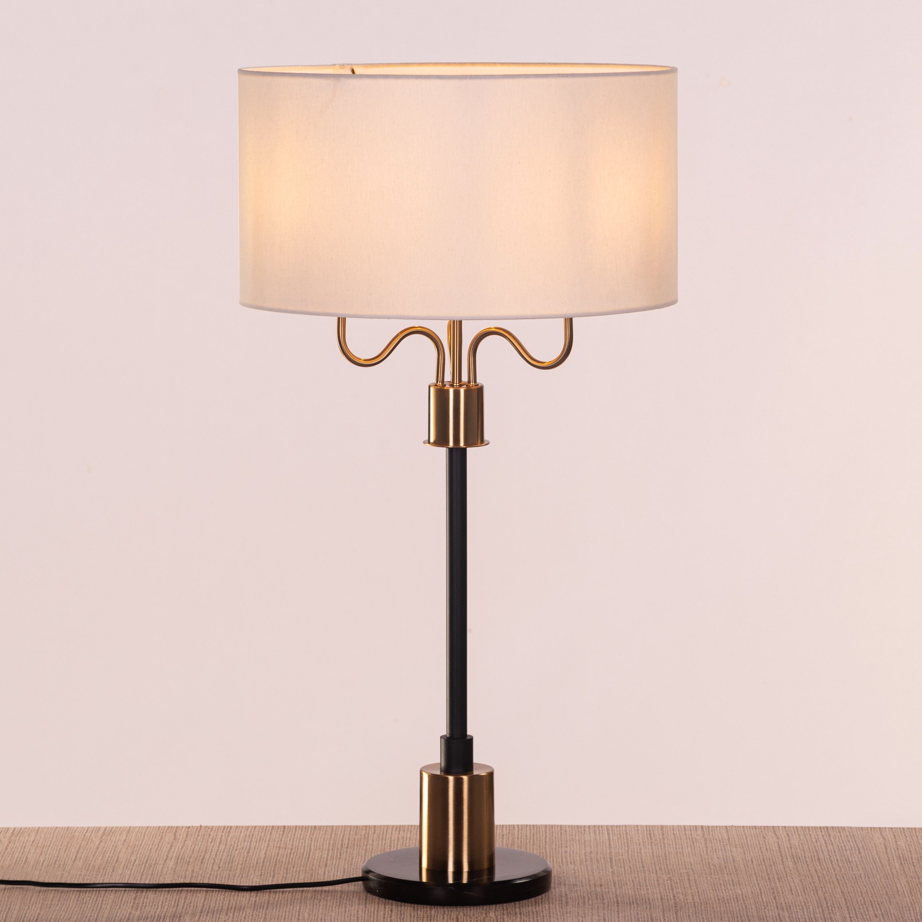 Aubrelle (Black & Gold) Marble Table Lamp