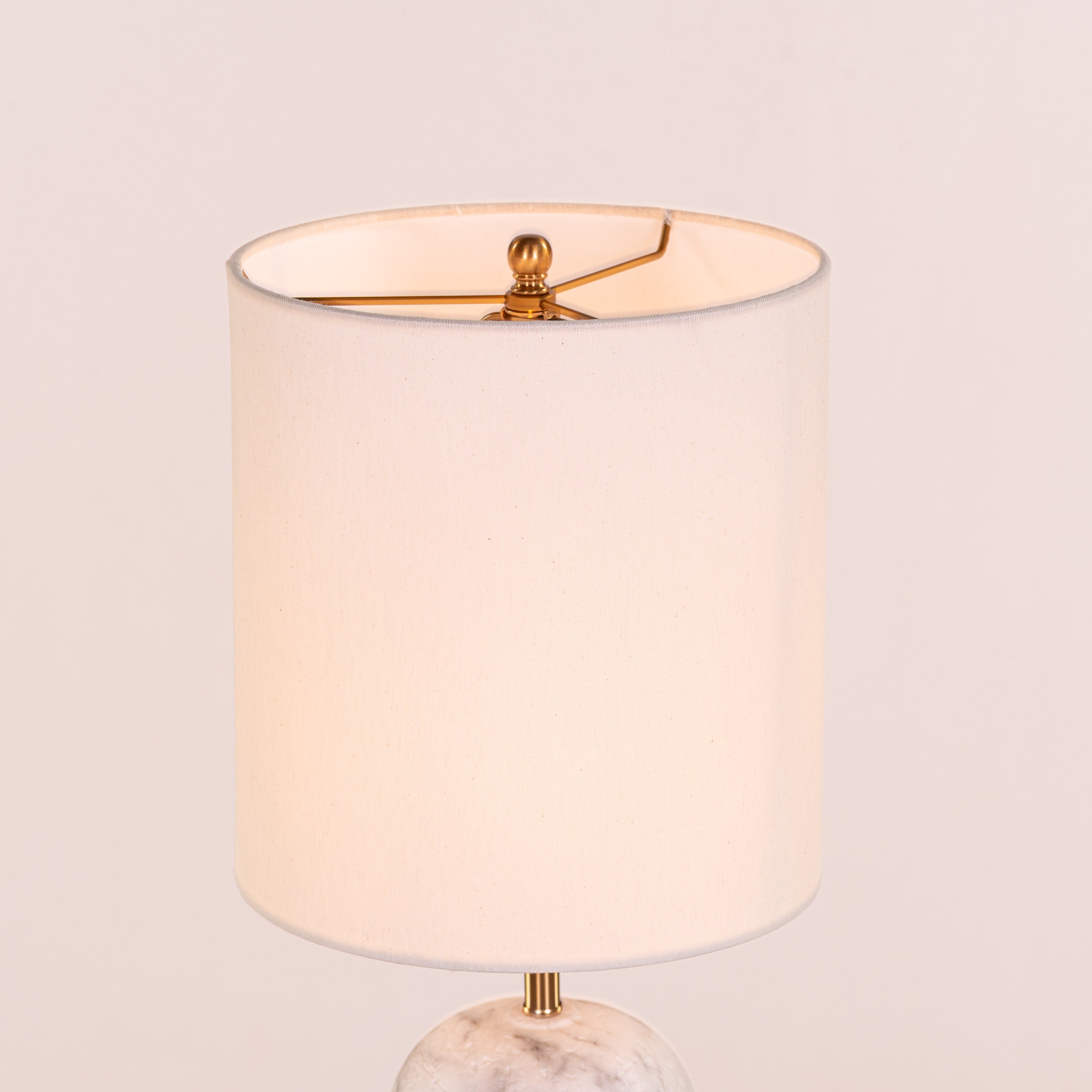 Words Unsaid (Grey, White) Fabric Table Lamp