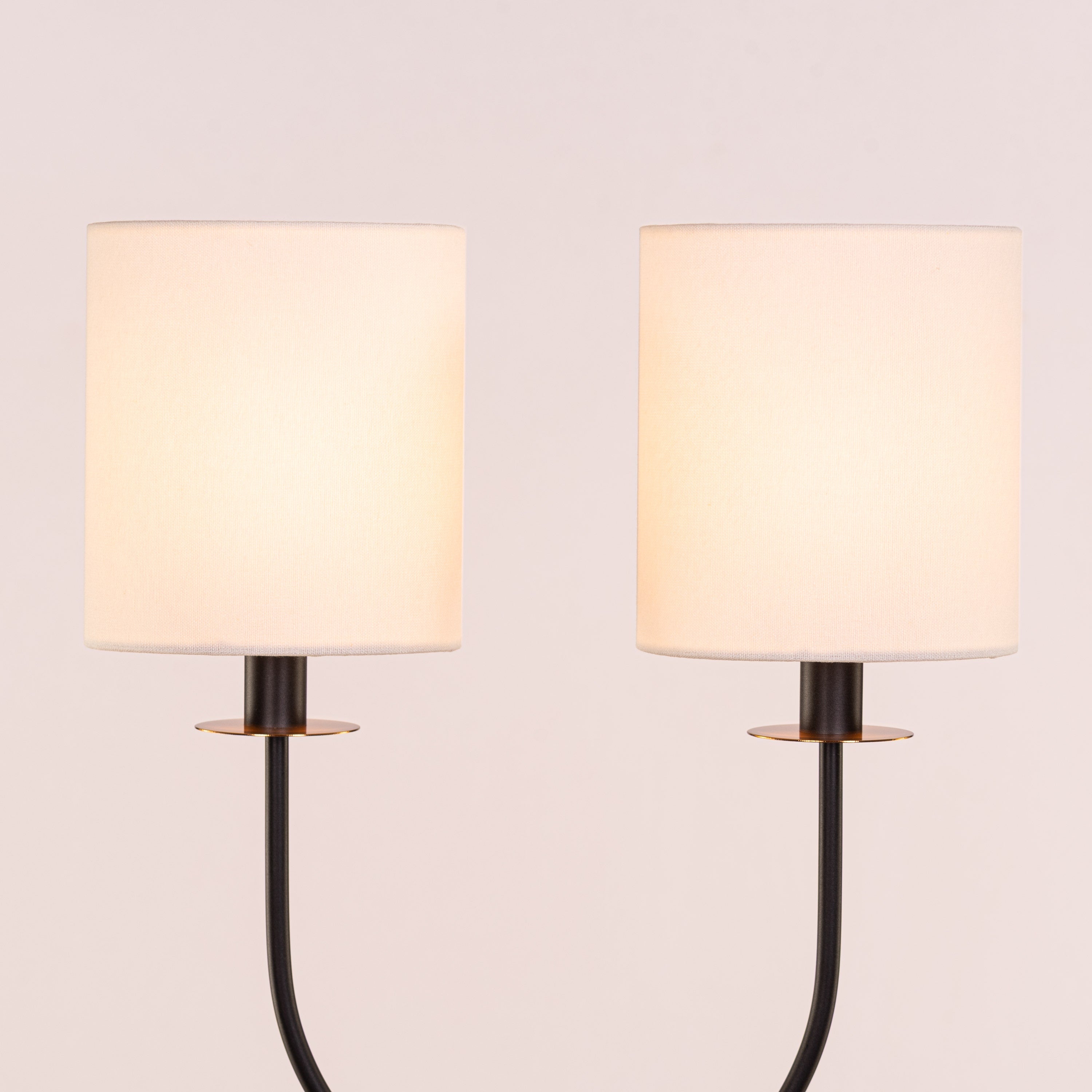 Remus and Romulus (Black) Fabric Table Lamp
