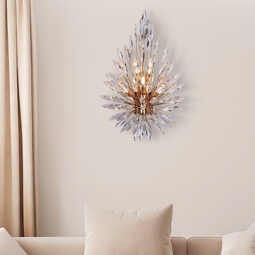 Jewel Of My Heart (Gold) Crystal Wall Light