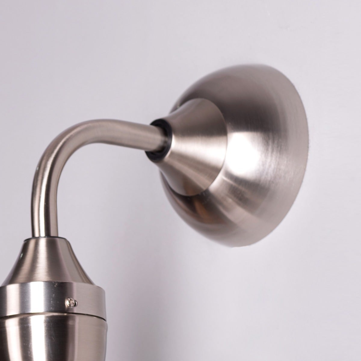 Canary Wharf (Oval Blade, 28 cm Span, Chrome Finish Metal Body, Teak Wood Finish ABS Blades) Ceiling/Wall Fan