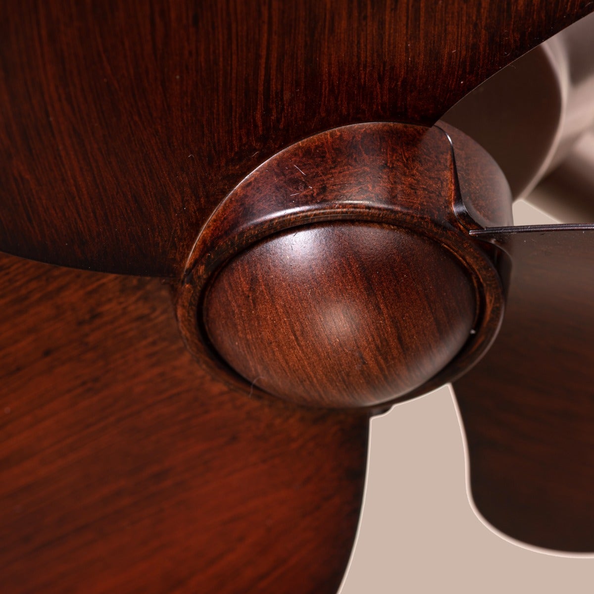 Canary Wharf (Oval Blade, 28 cm Span, Chrome Finish Metal Body, Teak Wood Finish ABS Blades) Ceiling/Wall Fan