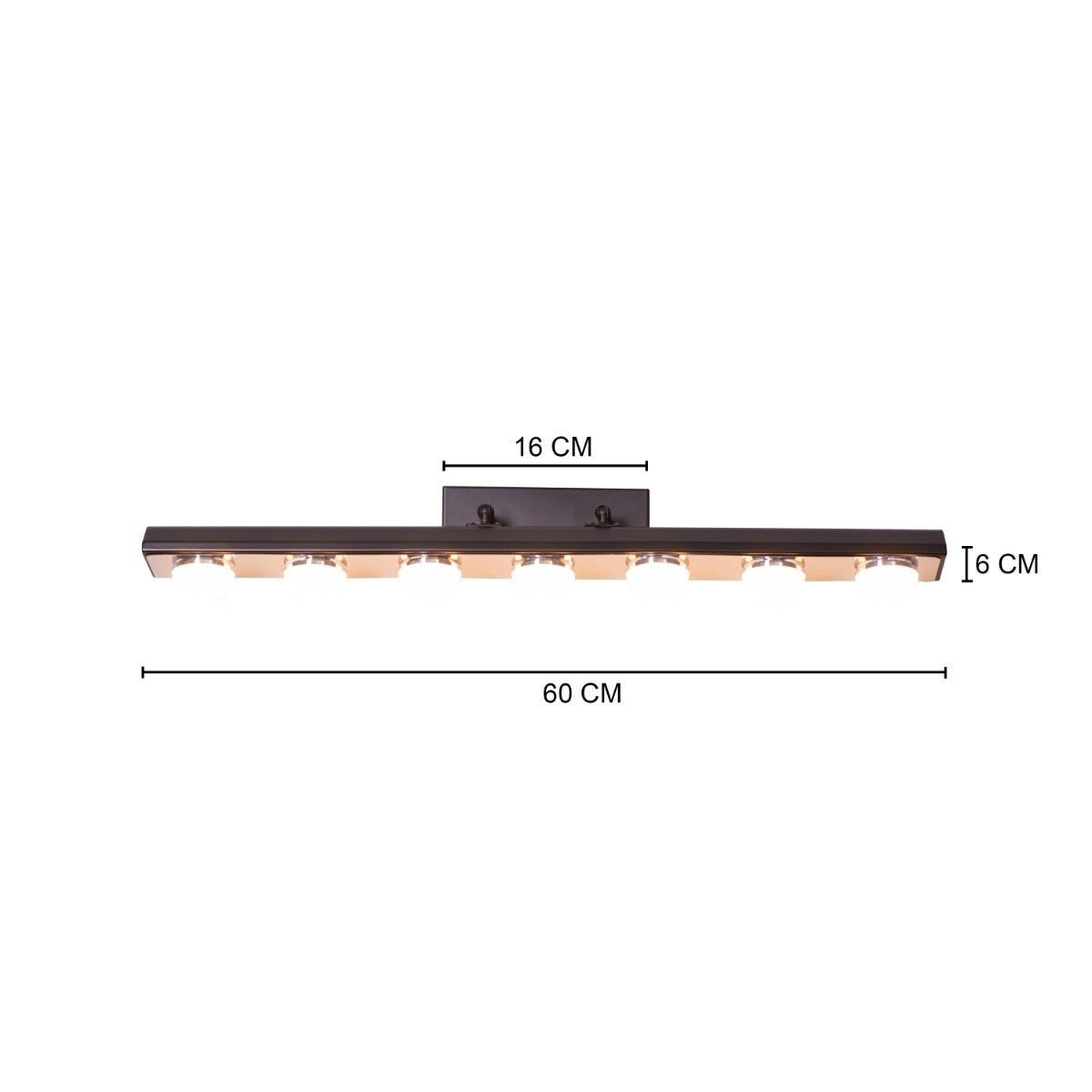 Stage Show (Large, White, Built-In LED) Vanity Light