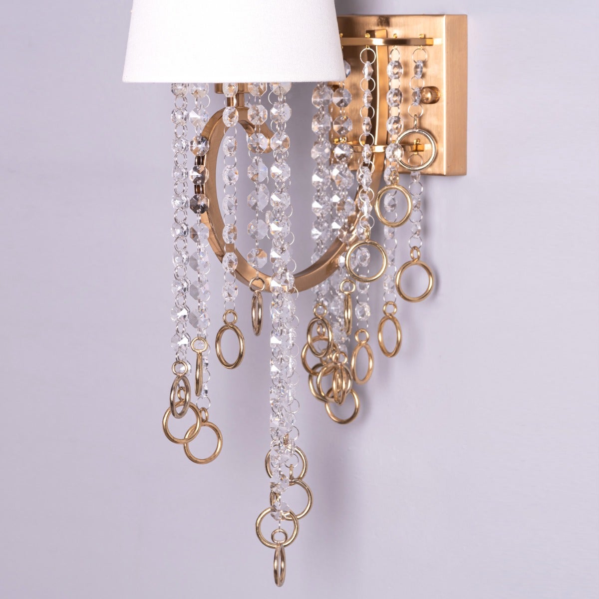 Myth & Magic (Gold, White) Crystal Wall Light