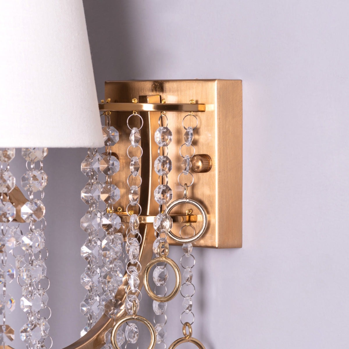 Myth & Magic (Gold, White) Crystal Wall Light
