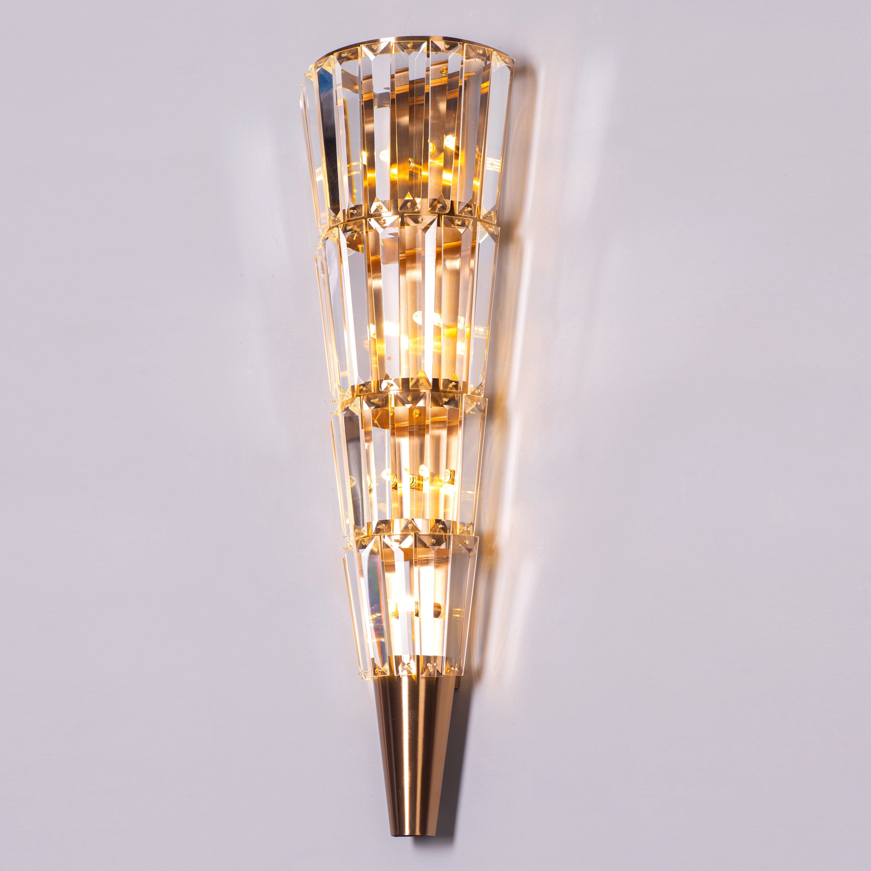 Your Grace (Gold, Clear) Glass Crystal Wall Light
