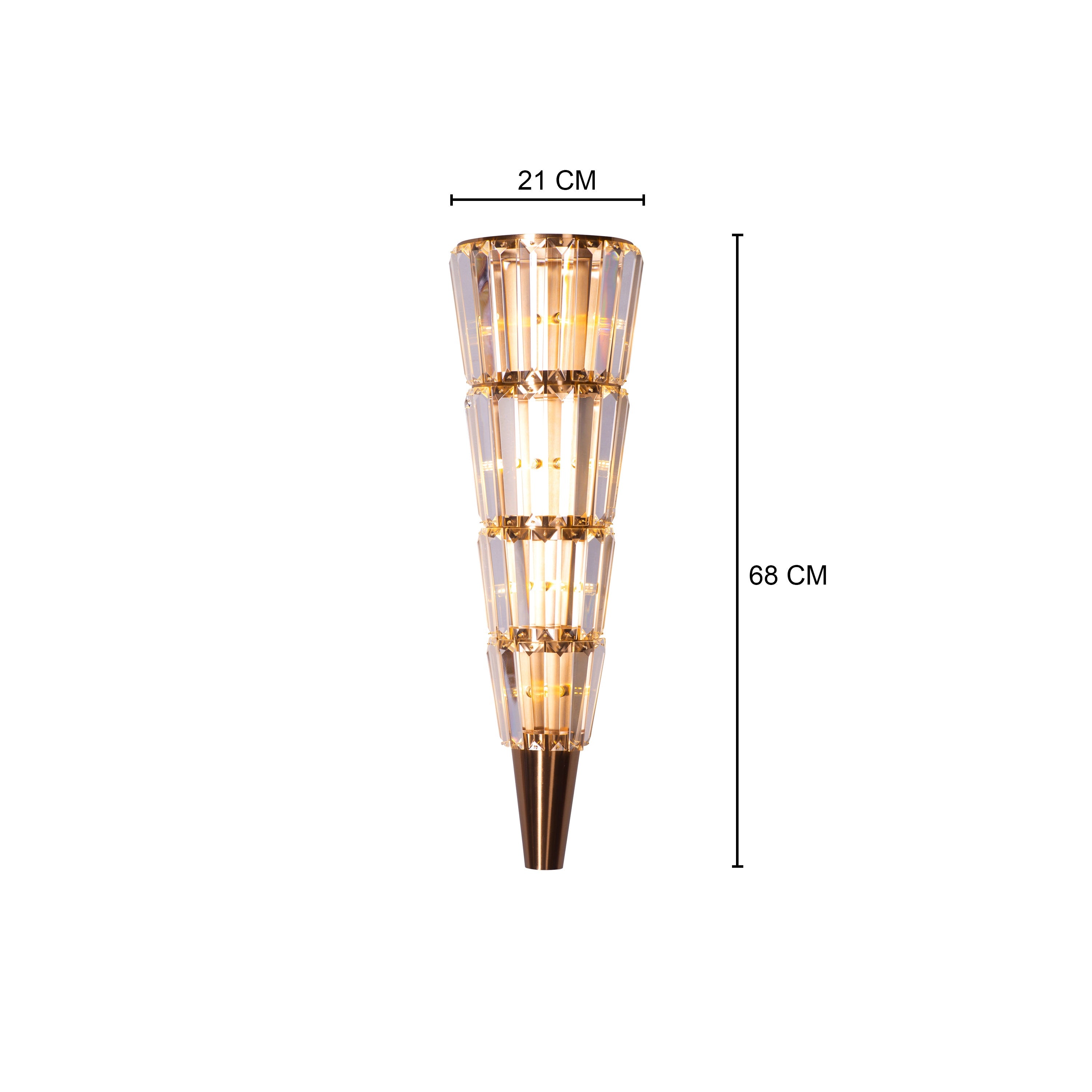 Your Grace (Gold, Clear) Glass Crystal Wall Light