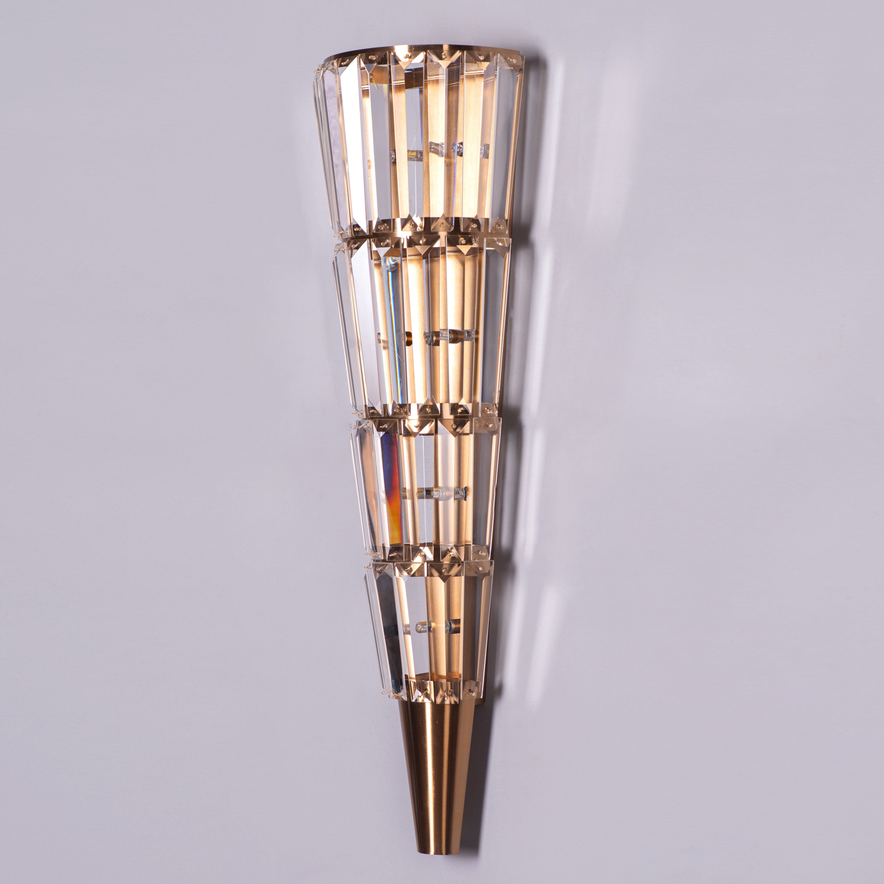 Your Grace (Gold, Clear) Glass Crystal Wall Light