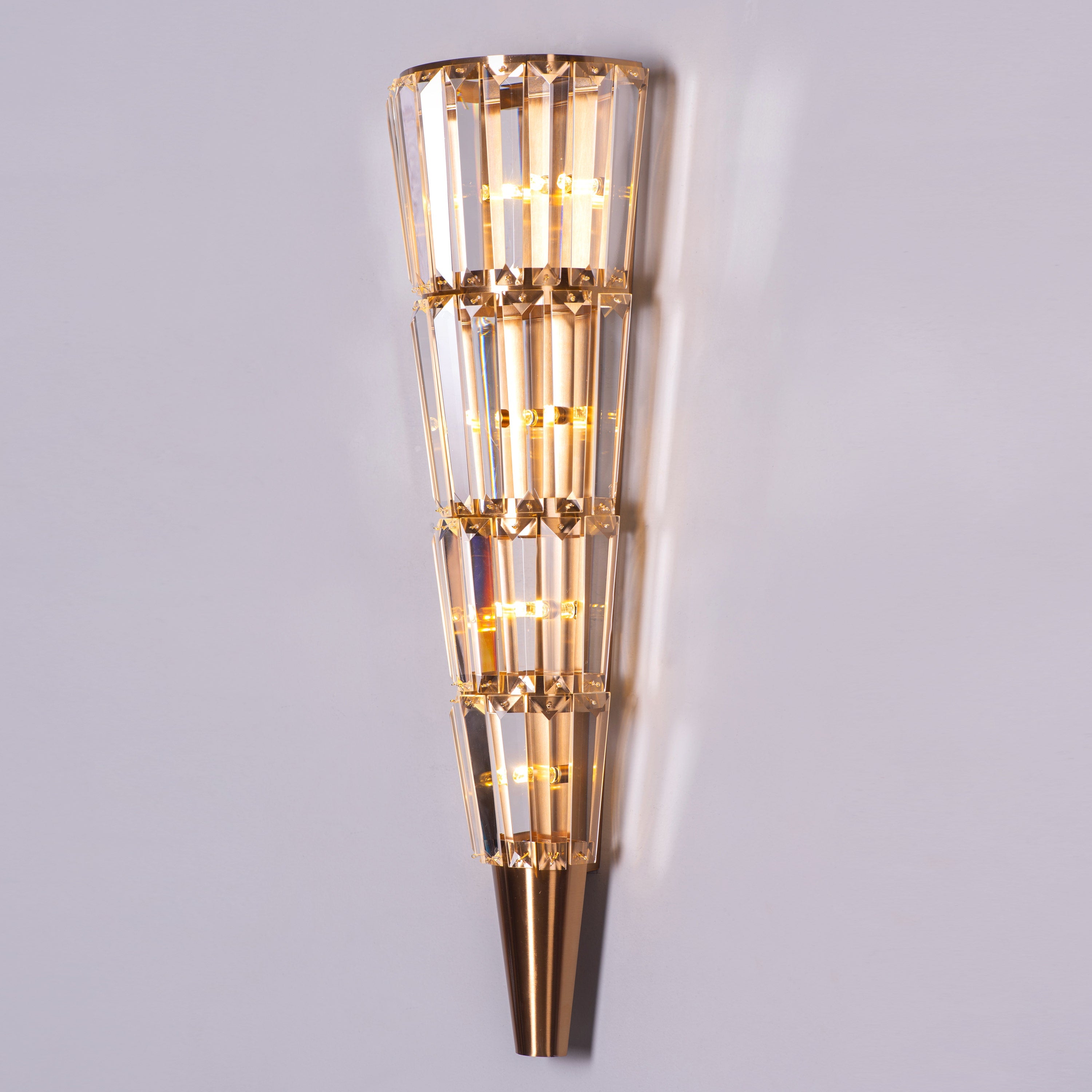 Your Grace (Gold, Clear) Glass Crystal Wall Light