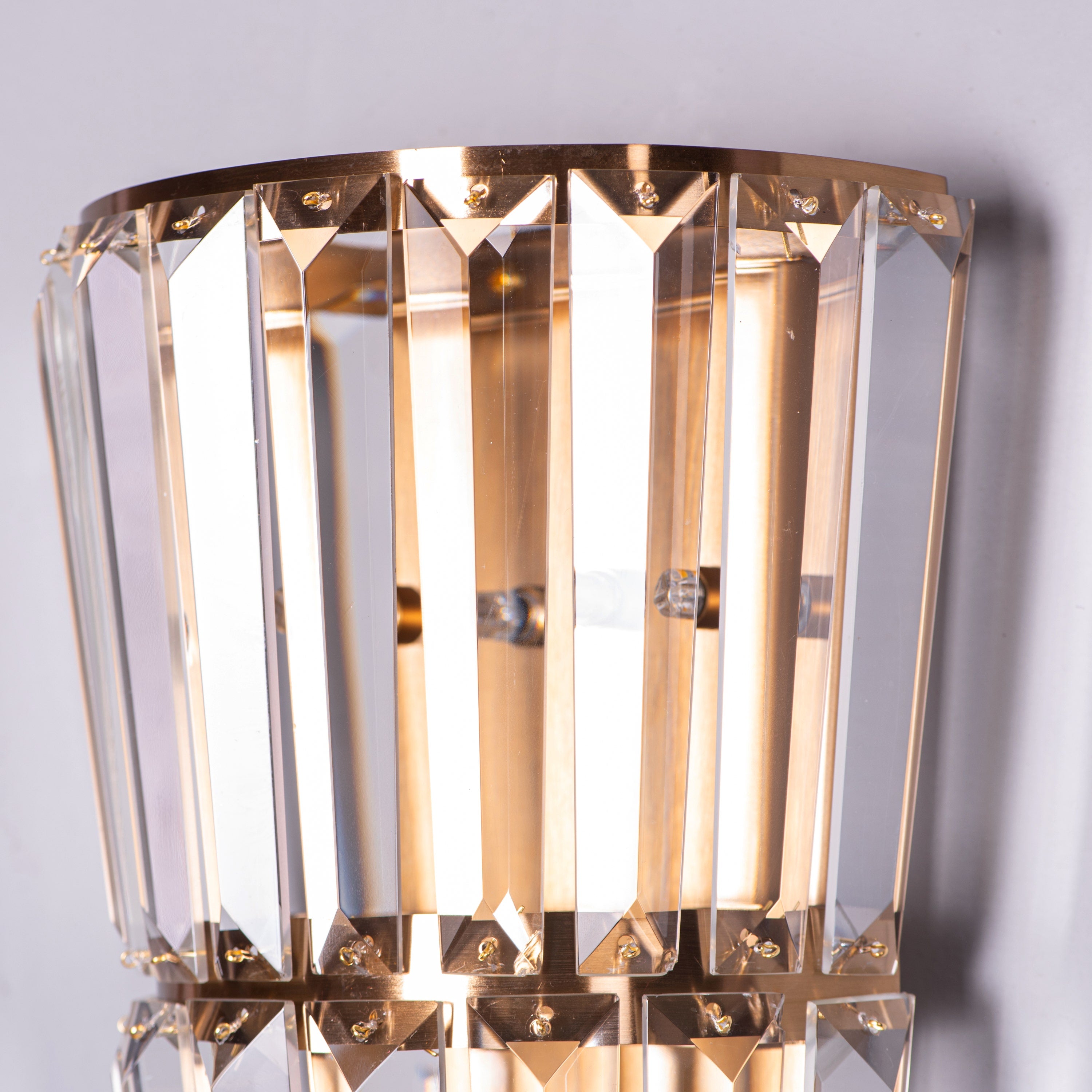 Your Grace (Gold, Clear) Glass Crystal Wall Light