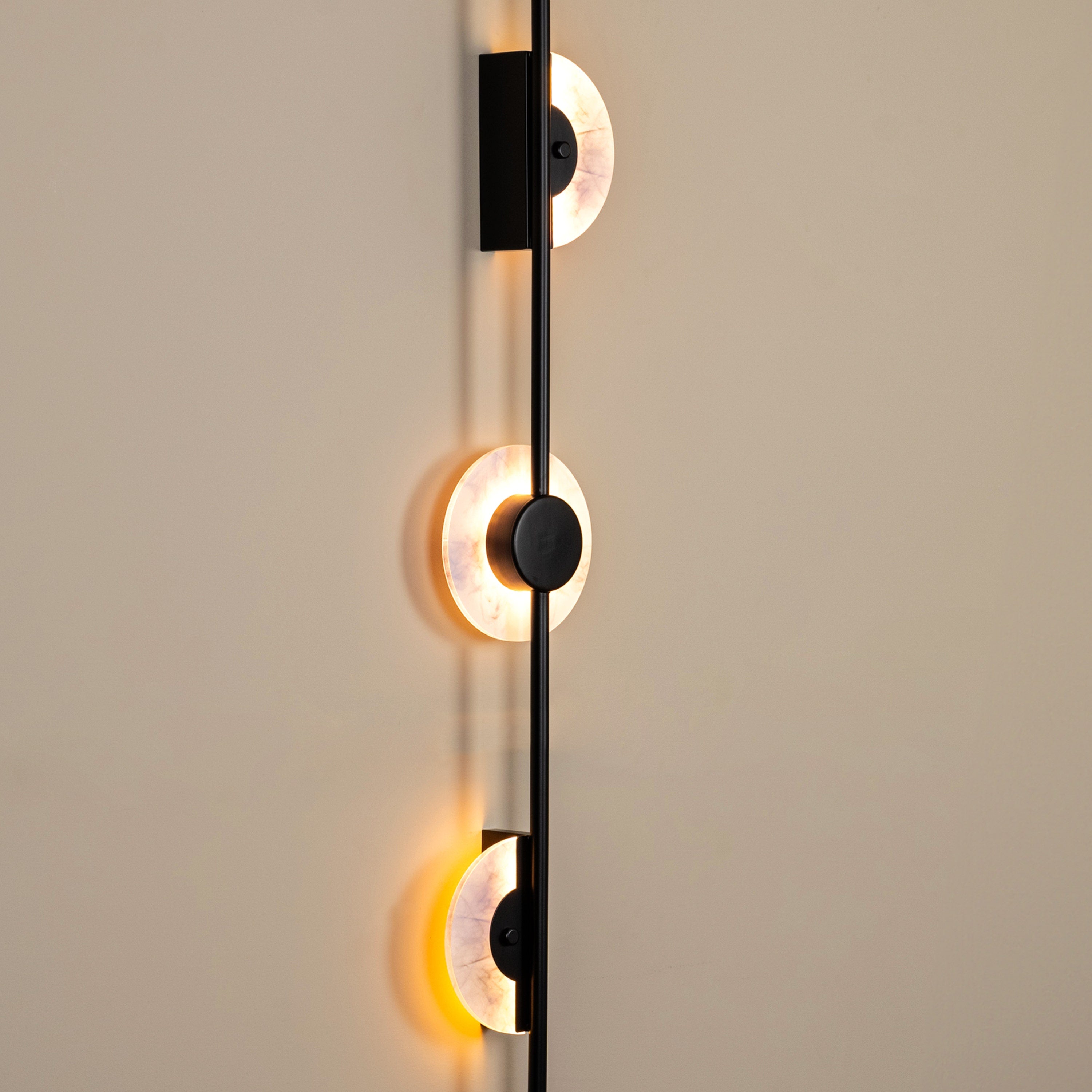 New Dawn (Black, 3 Color LED) Wall Light