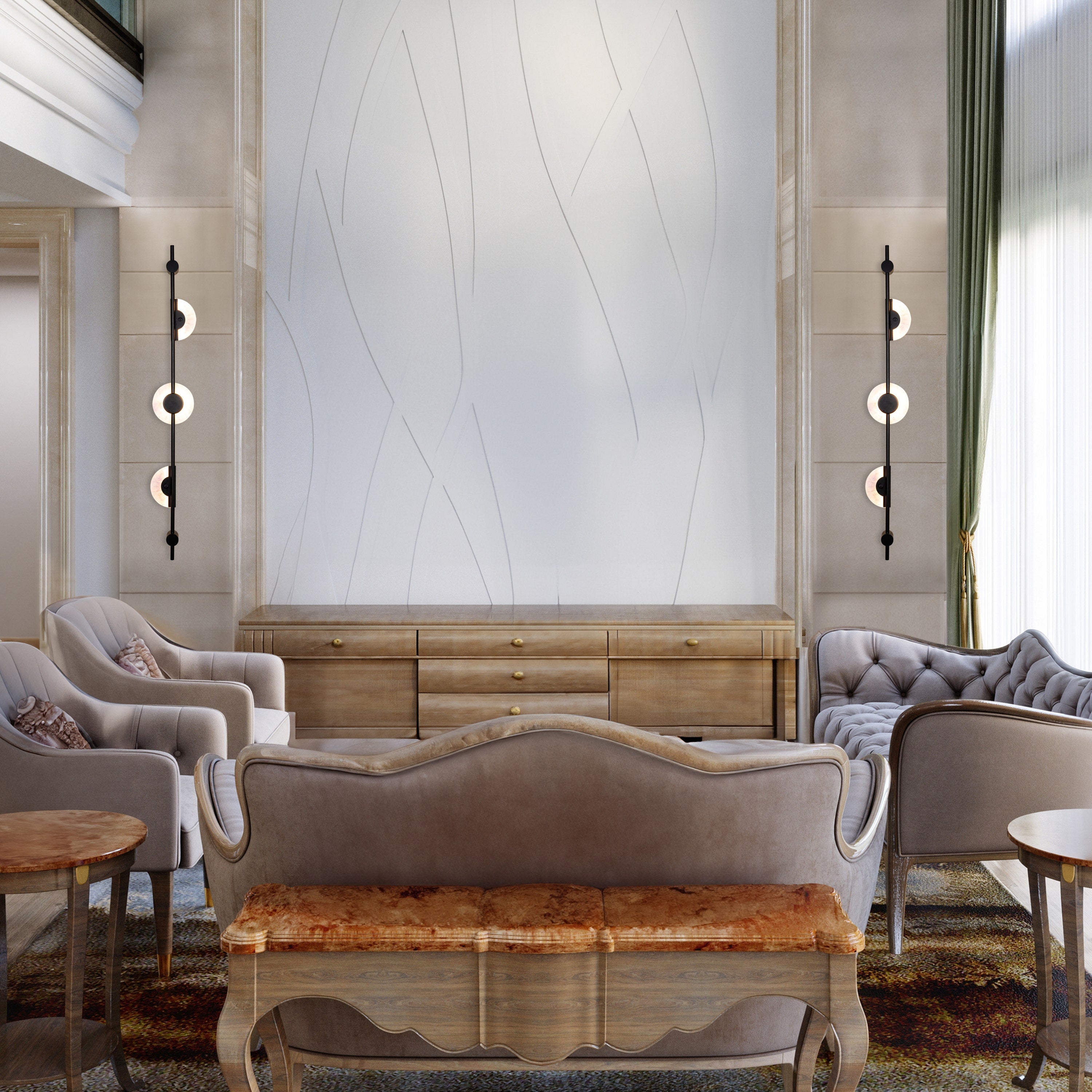 New Dawn (Black, 3 Color LED) Wall Light