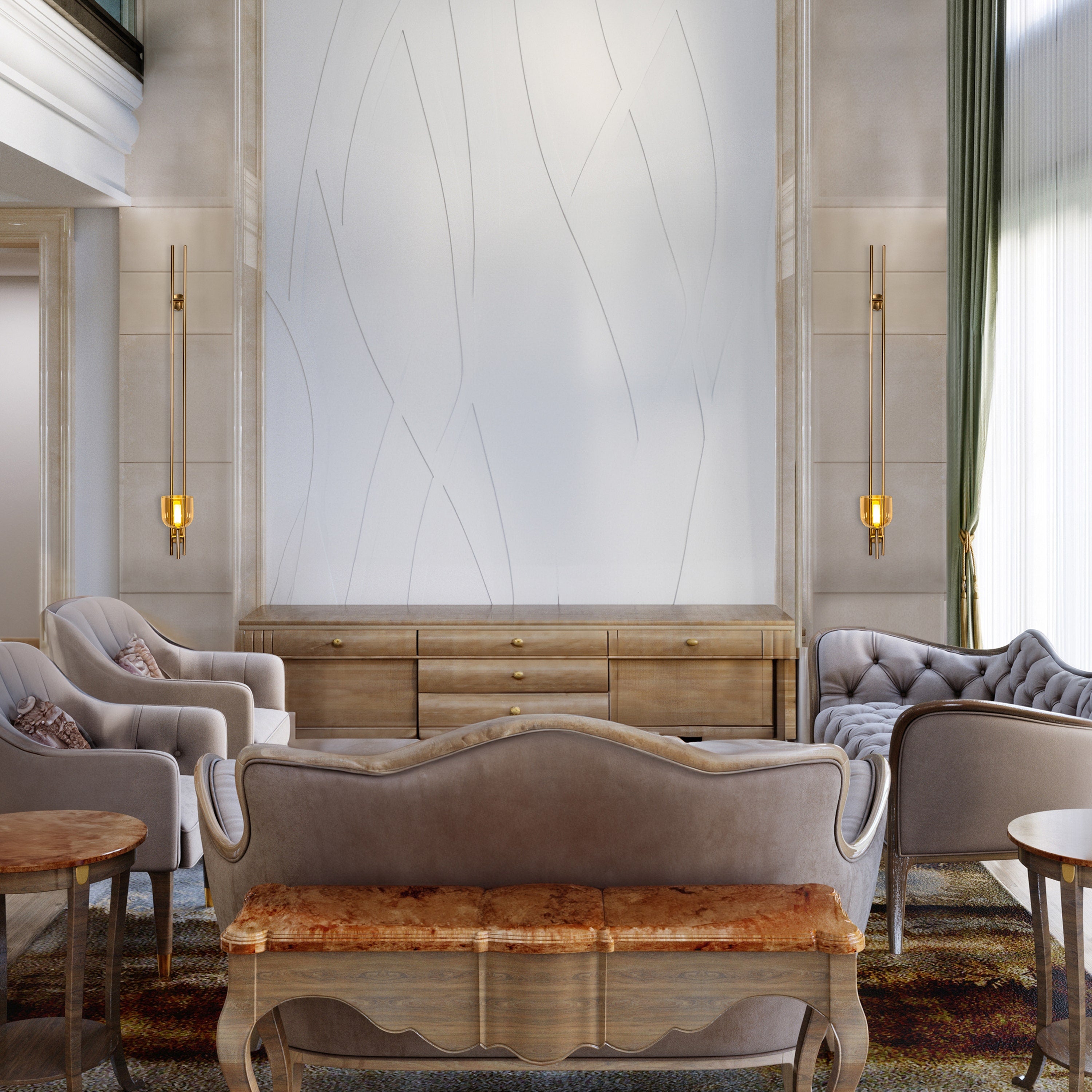 Moments Matter (Gold, Amber) Clear Glass Wall Light