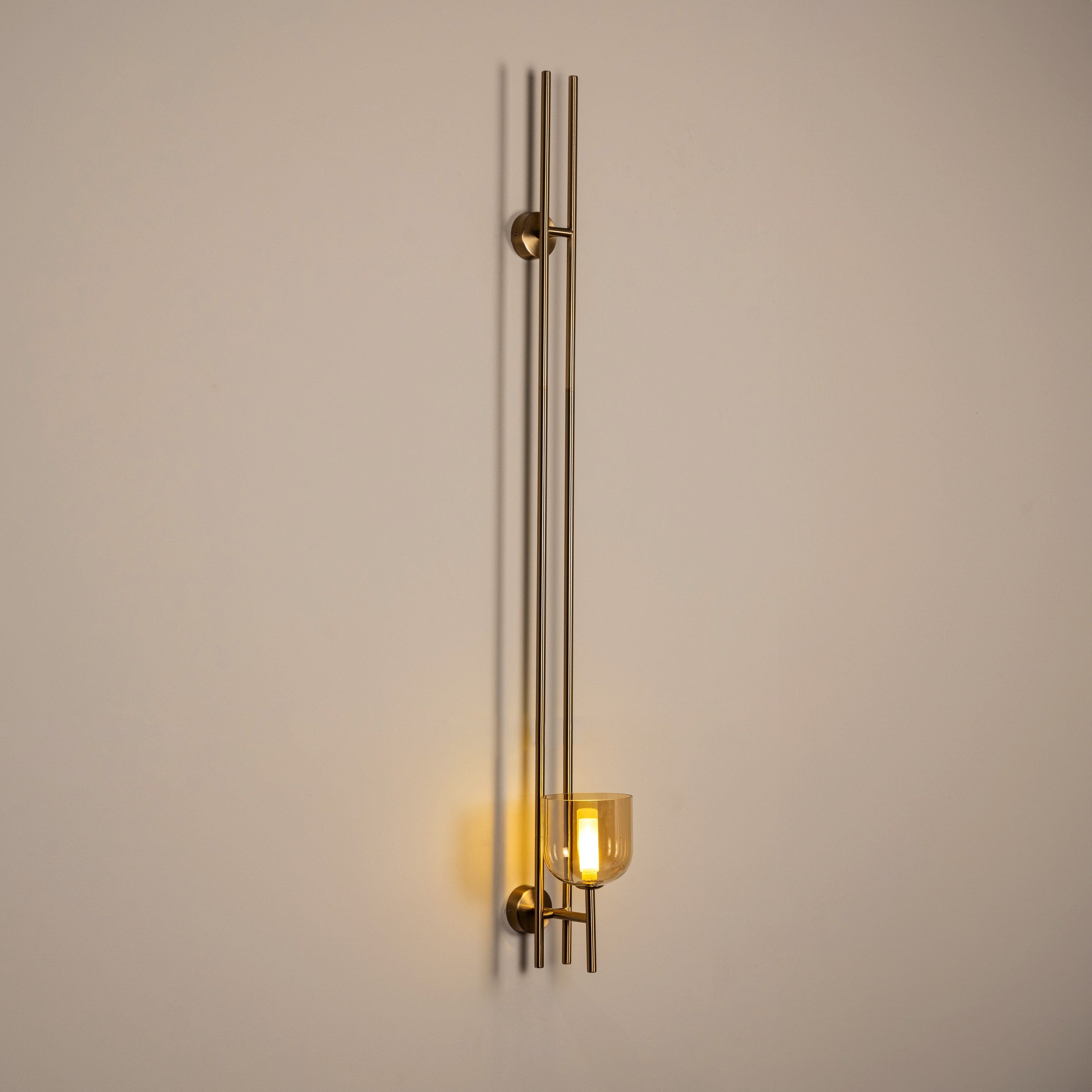 Moments Matter (Gold, Amber) Clear Glass Wall Light