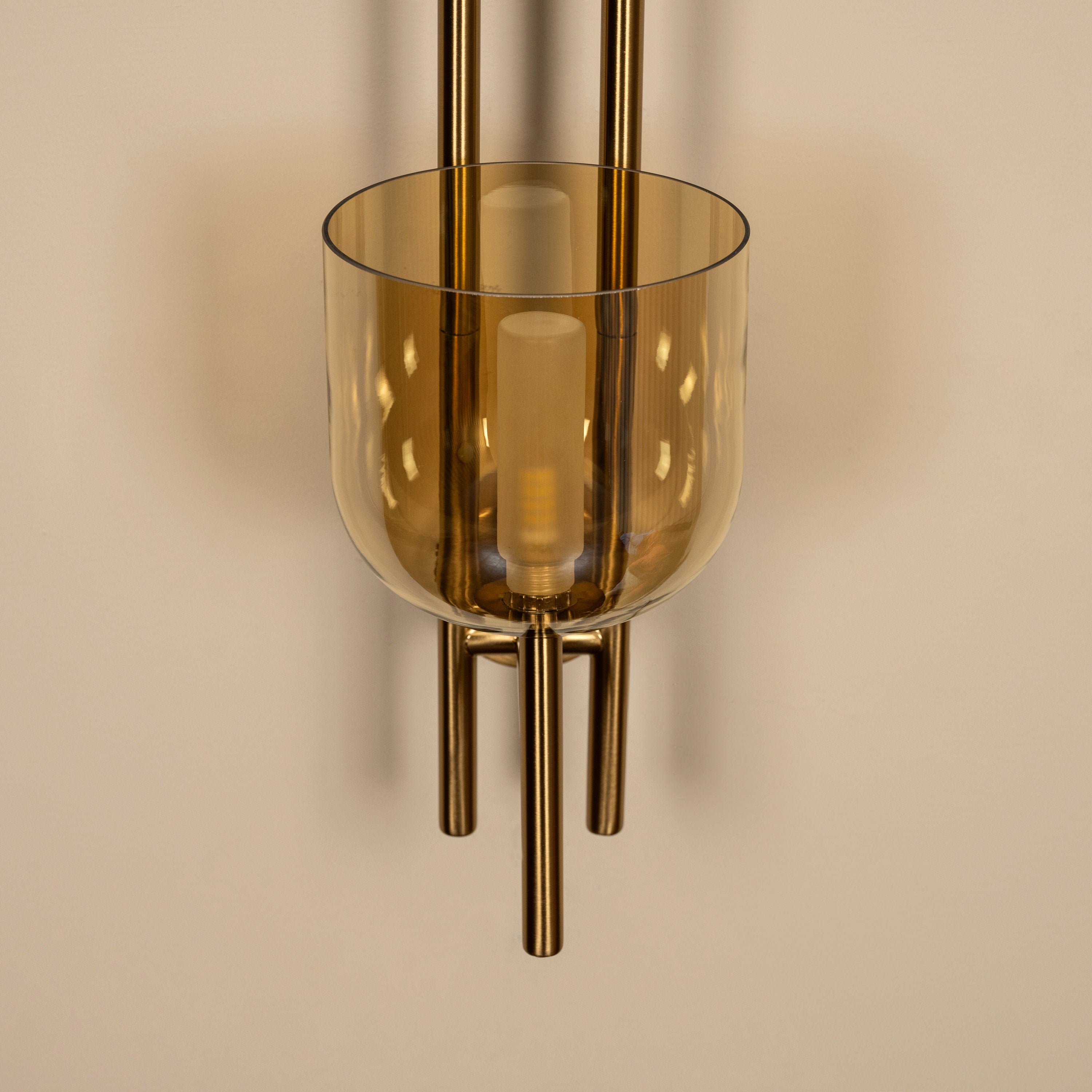 Moments Matter (Gold, Amber) Clear Glass Wall Light