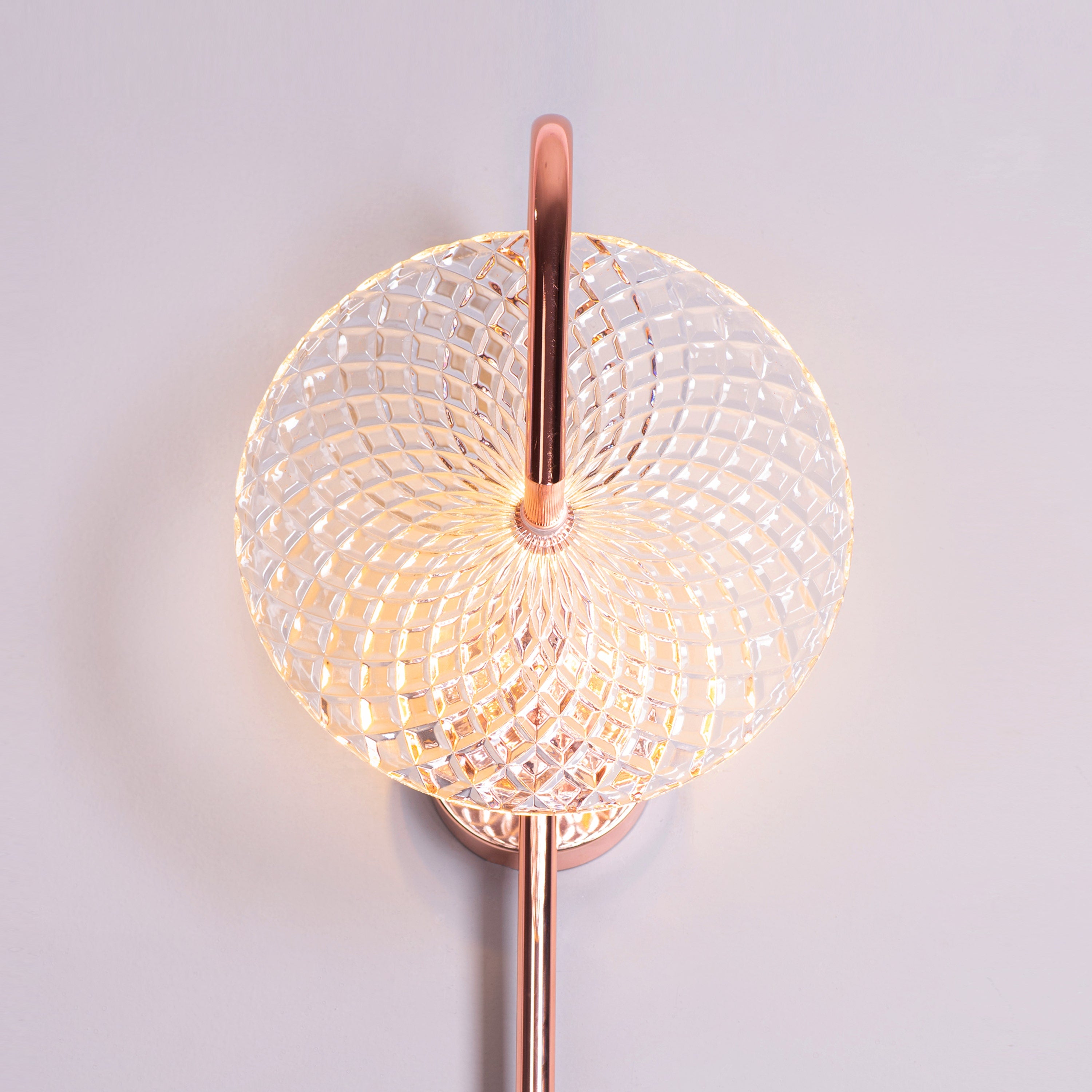 Call Your Name (Rose Gold) Textured Glass Wall Light