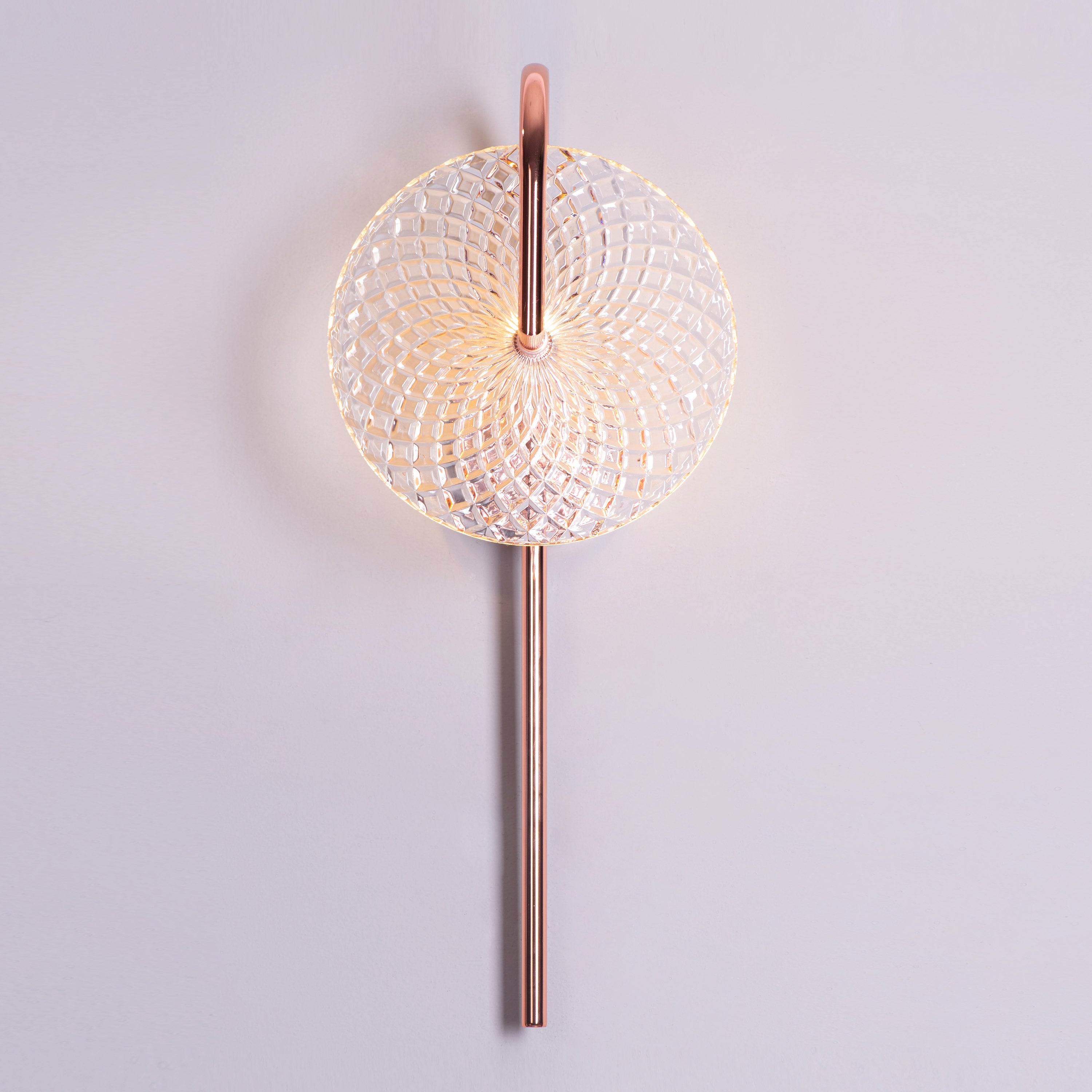 Call Your Name (Rose Gold) Textured Glass Wall Light