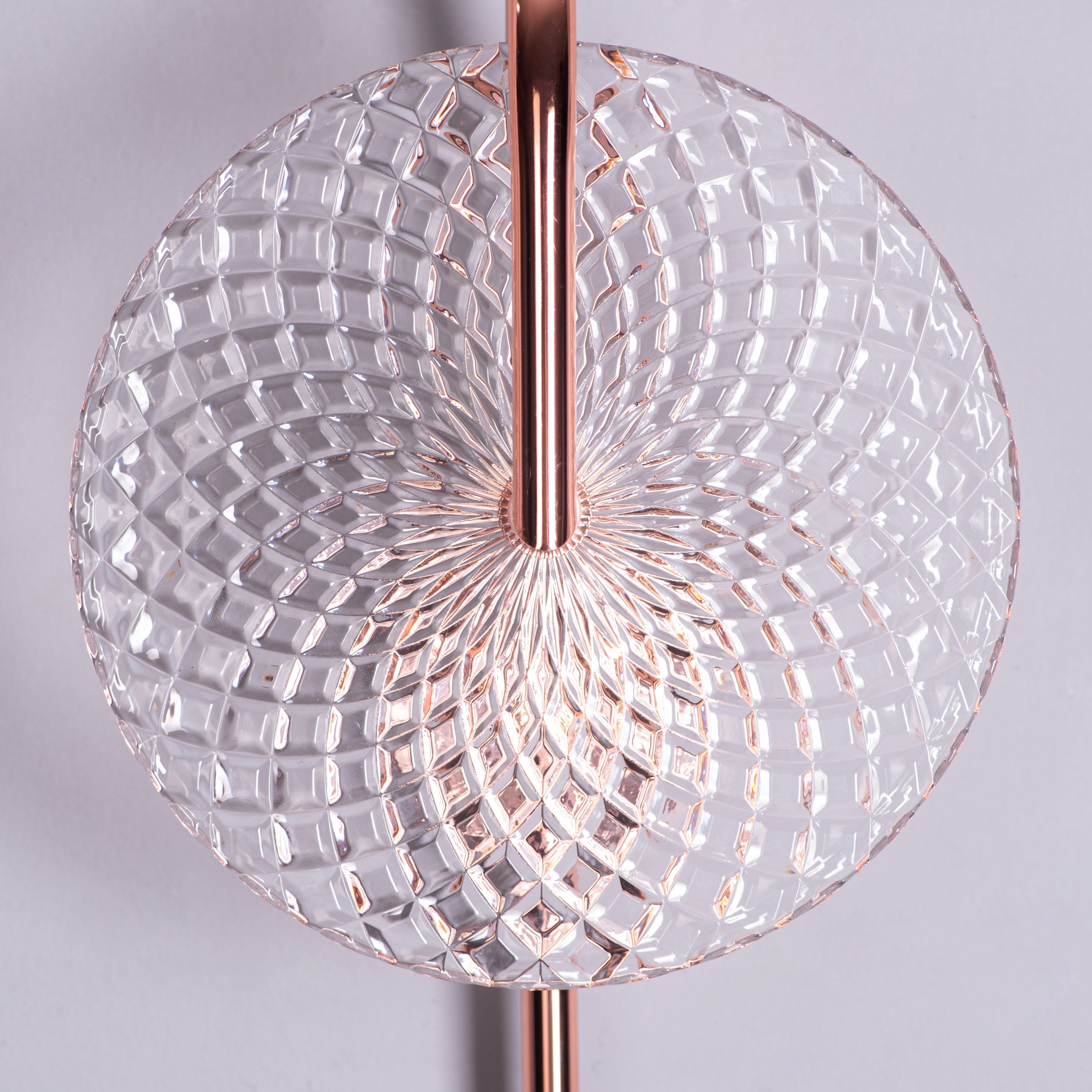 Call Your Name (Rose Gold) Textured Glass Wall Light
