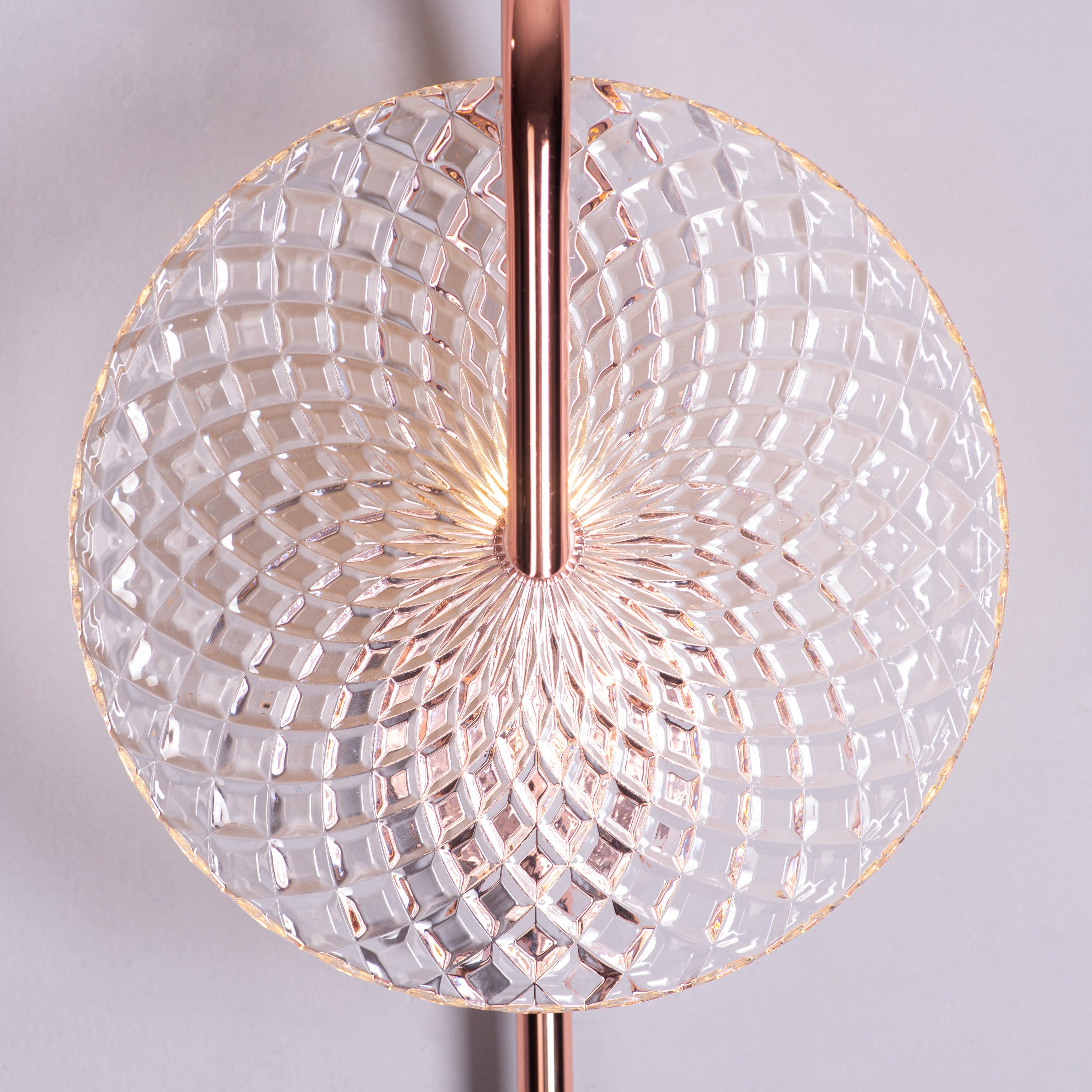 Call Your Name (Rose Gold) Textured Glass Wall Light