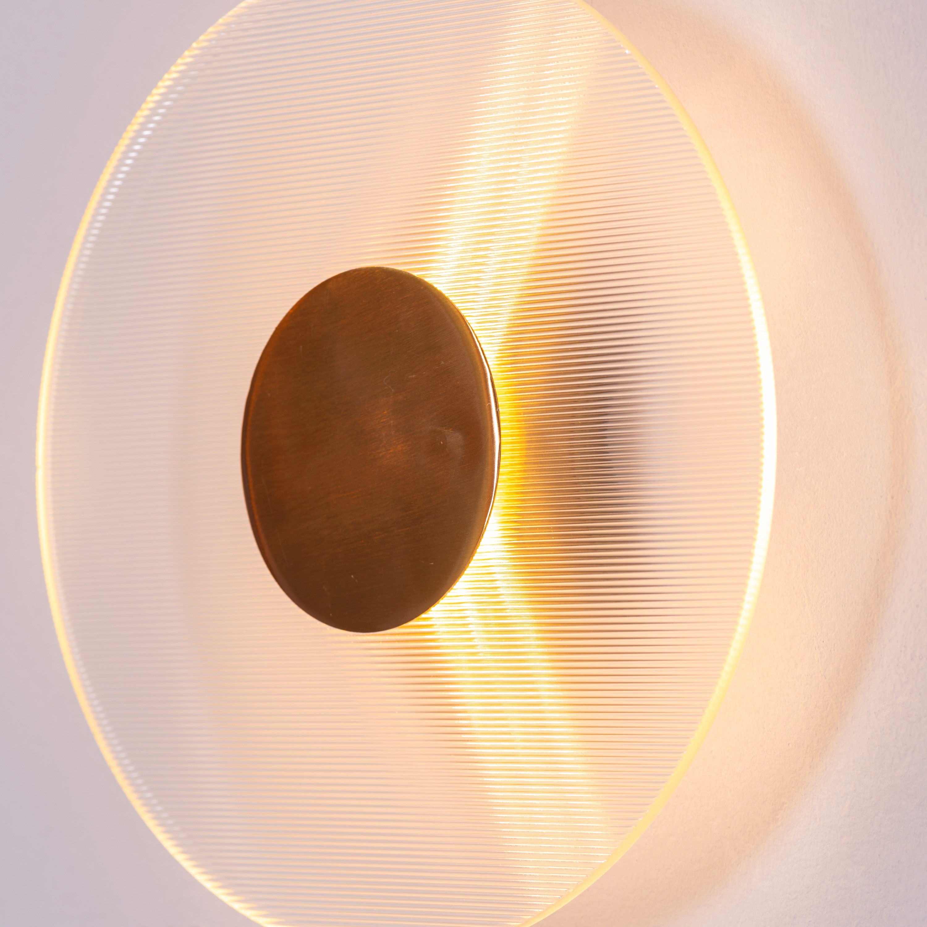 Read Me Down (Gold/Clear) 3 Color LED Textured Glass Wall Light