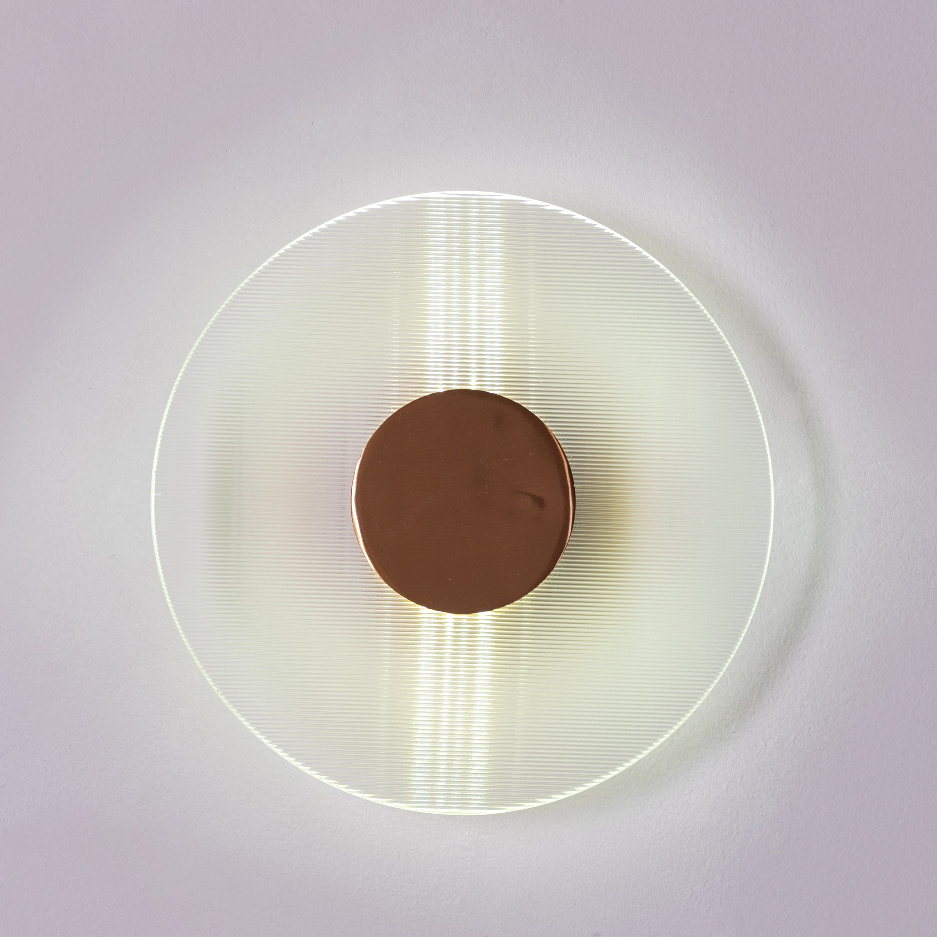 Read Me Down (Gold/Clear) 3 Color LED Textured Glass Wall Light