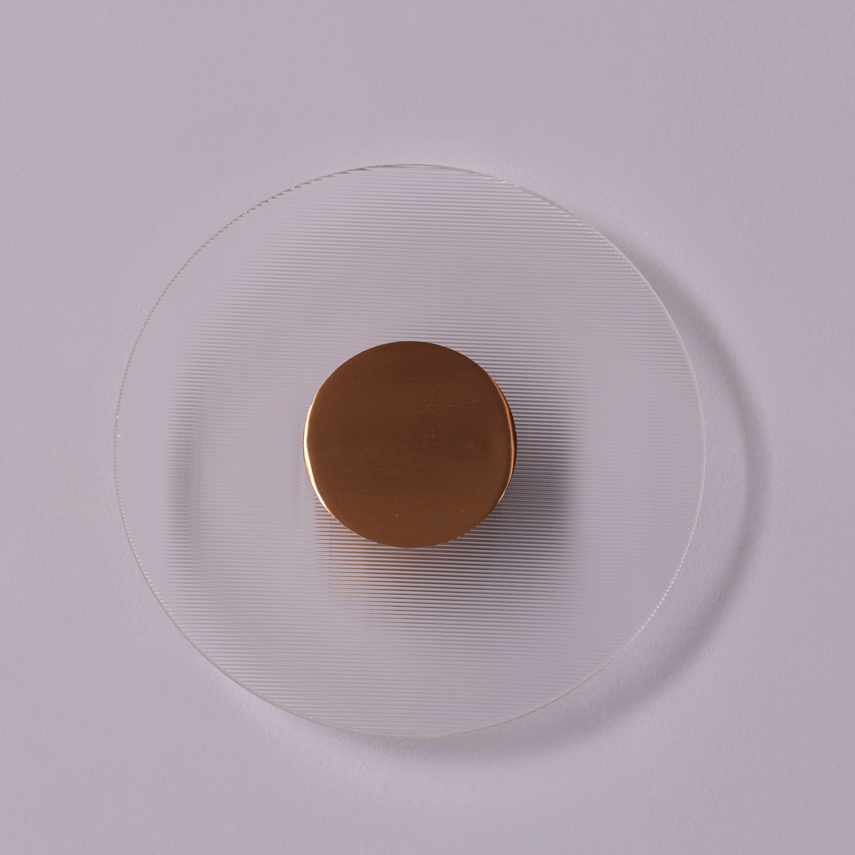 Read Me Down (Gold/Clear) 3 Color LED Textured Glass Wall Light