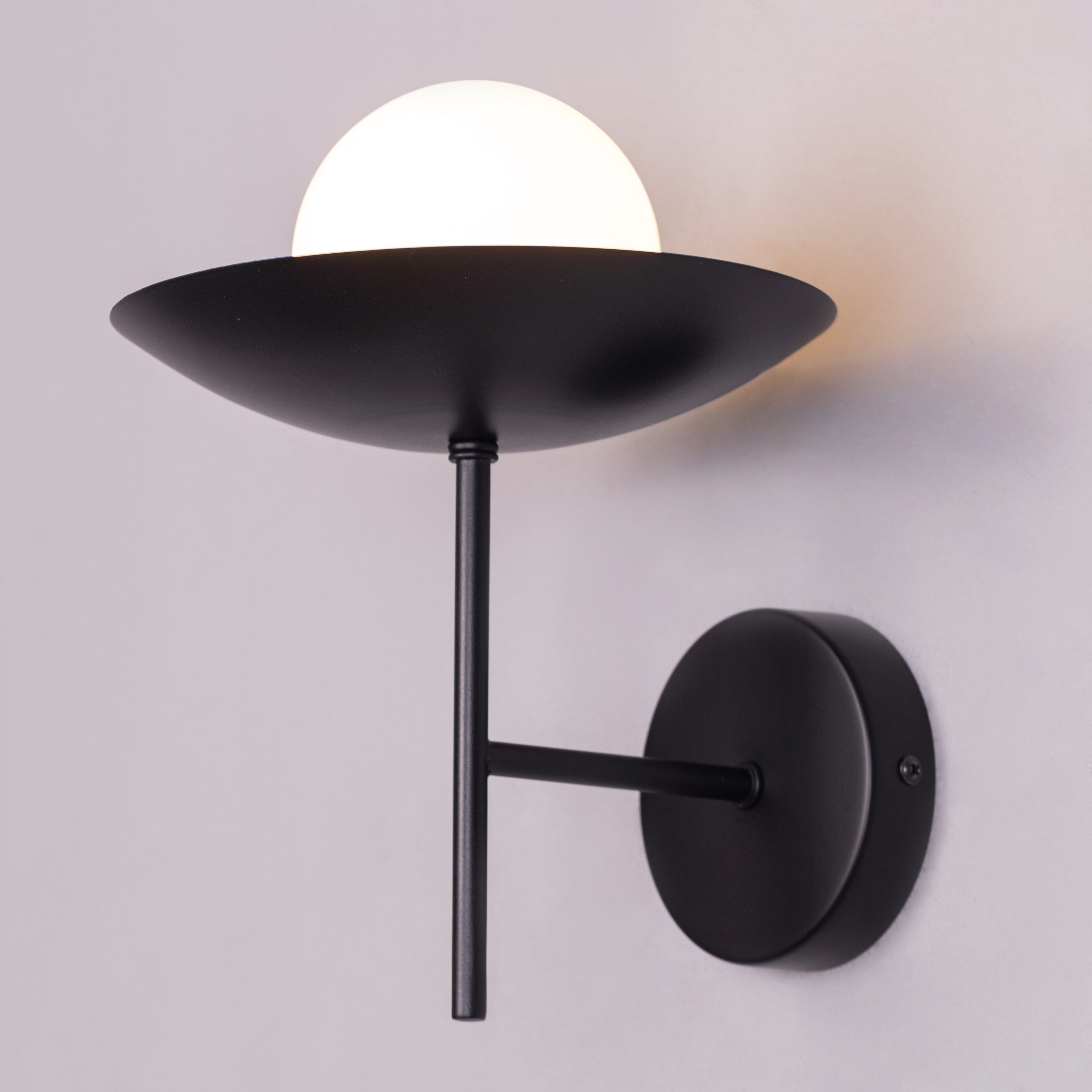 Why Not Me (Black) Frosted Glass Wall Light