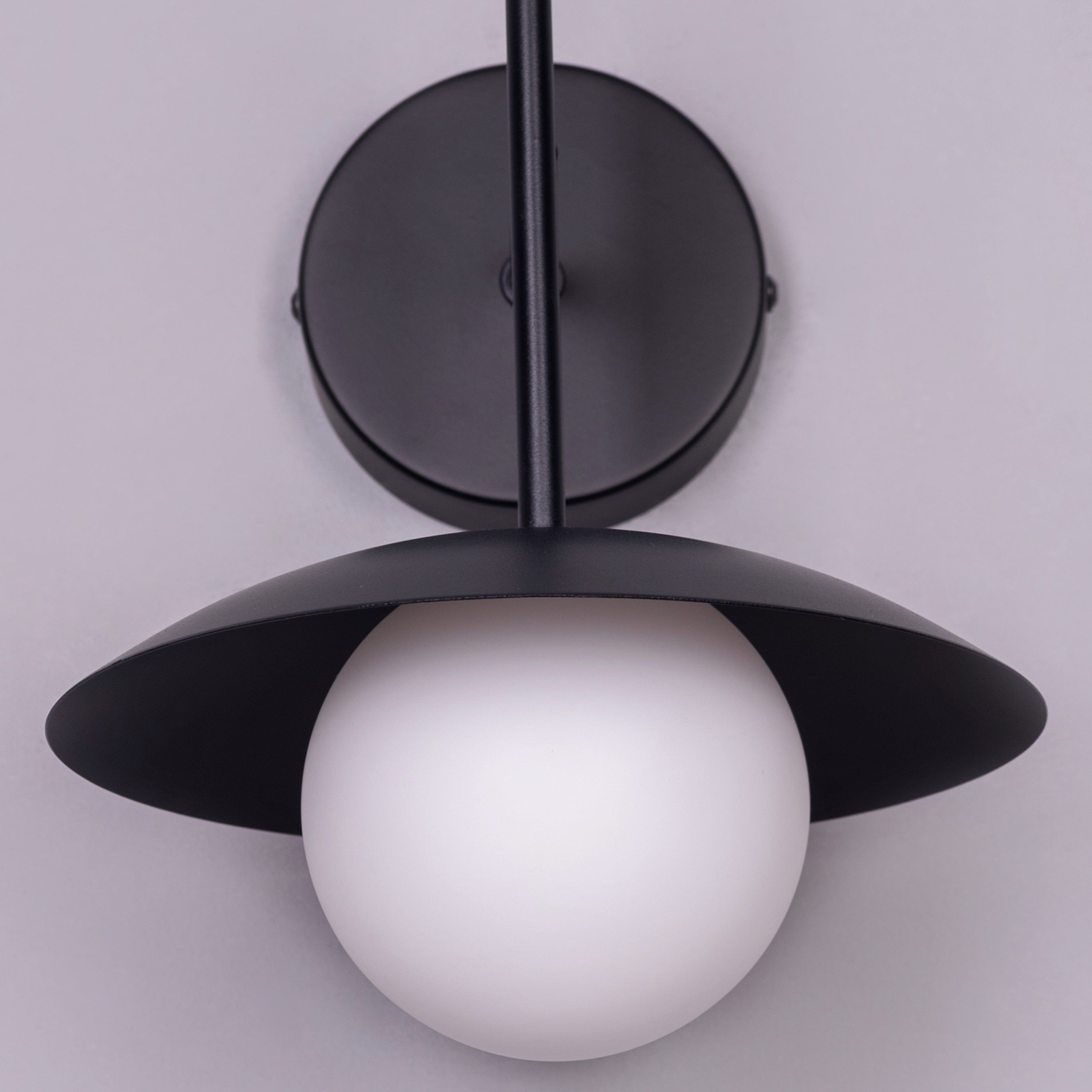 Why Not Me (Black) Frosted Glass Wall Light