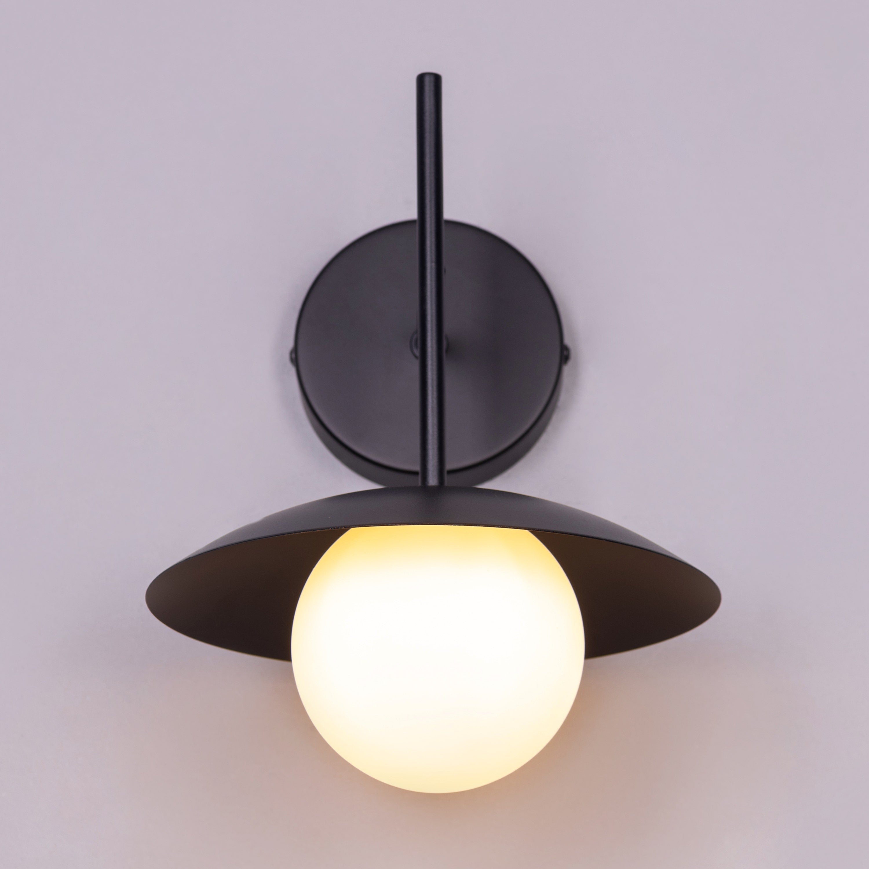 Why Not Me (Black) Frosted Glass Wall Light