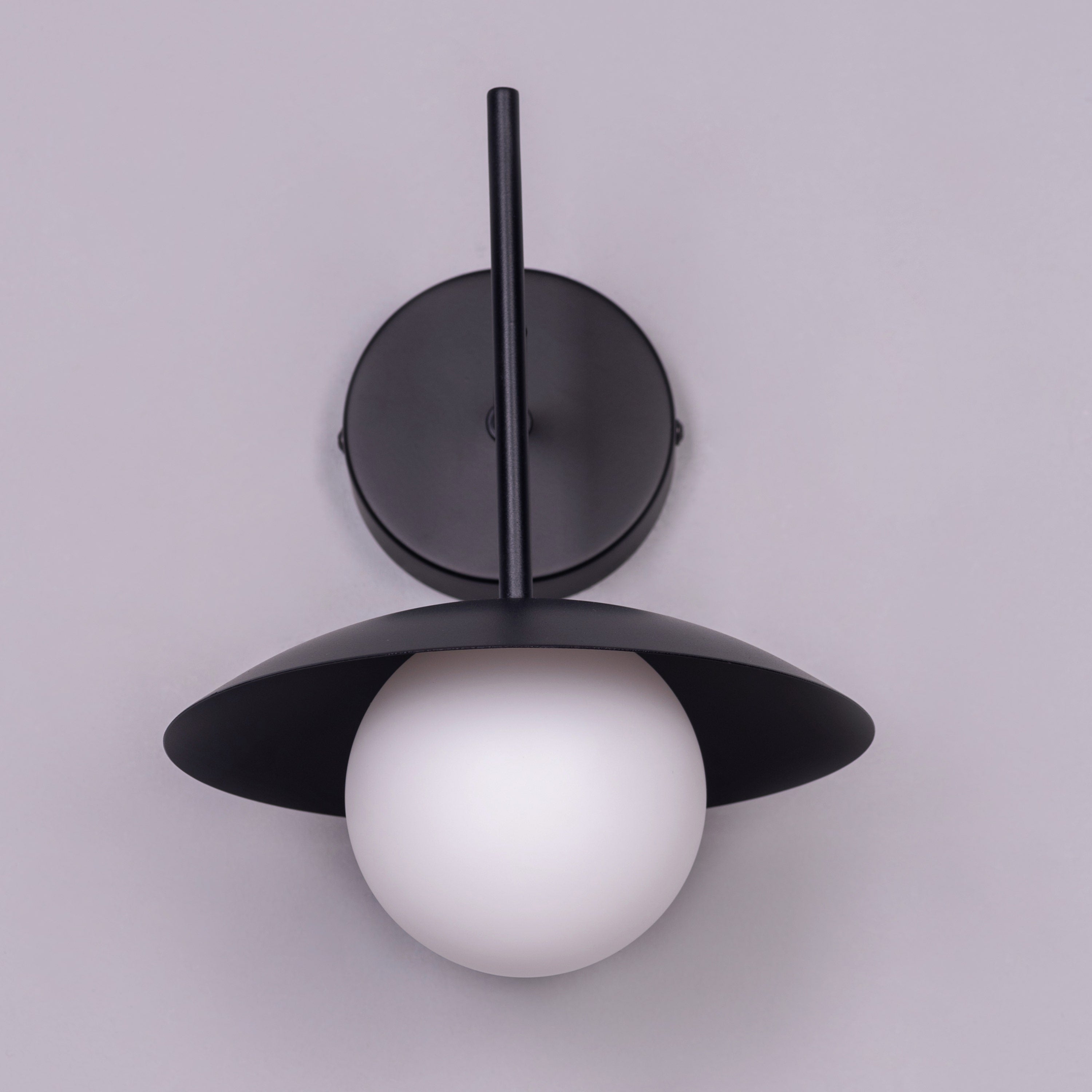 Why Not Me (Black) Frosted Glass Wall Light