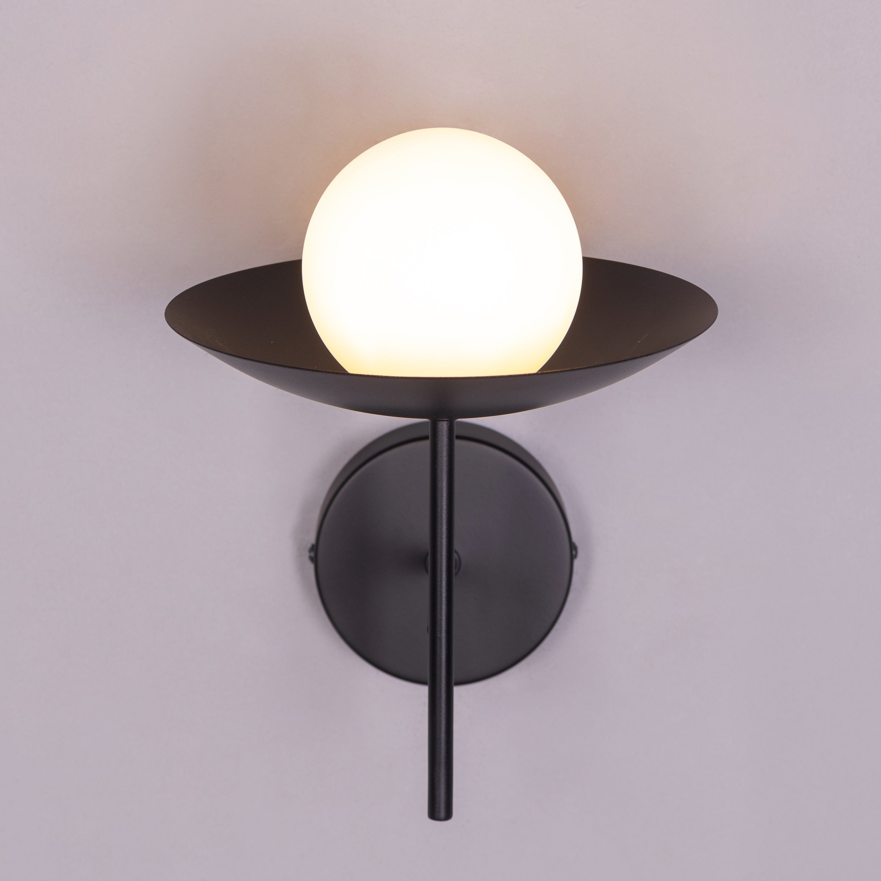 Why Not Me (Black) Frosted Glass Wall Light
