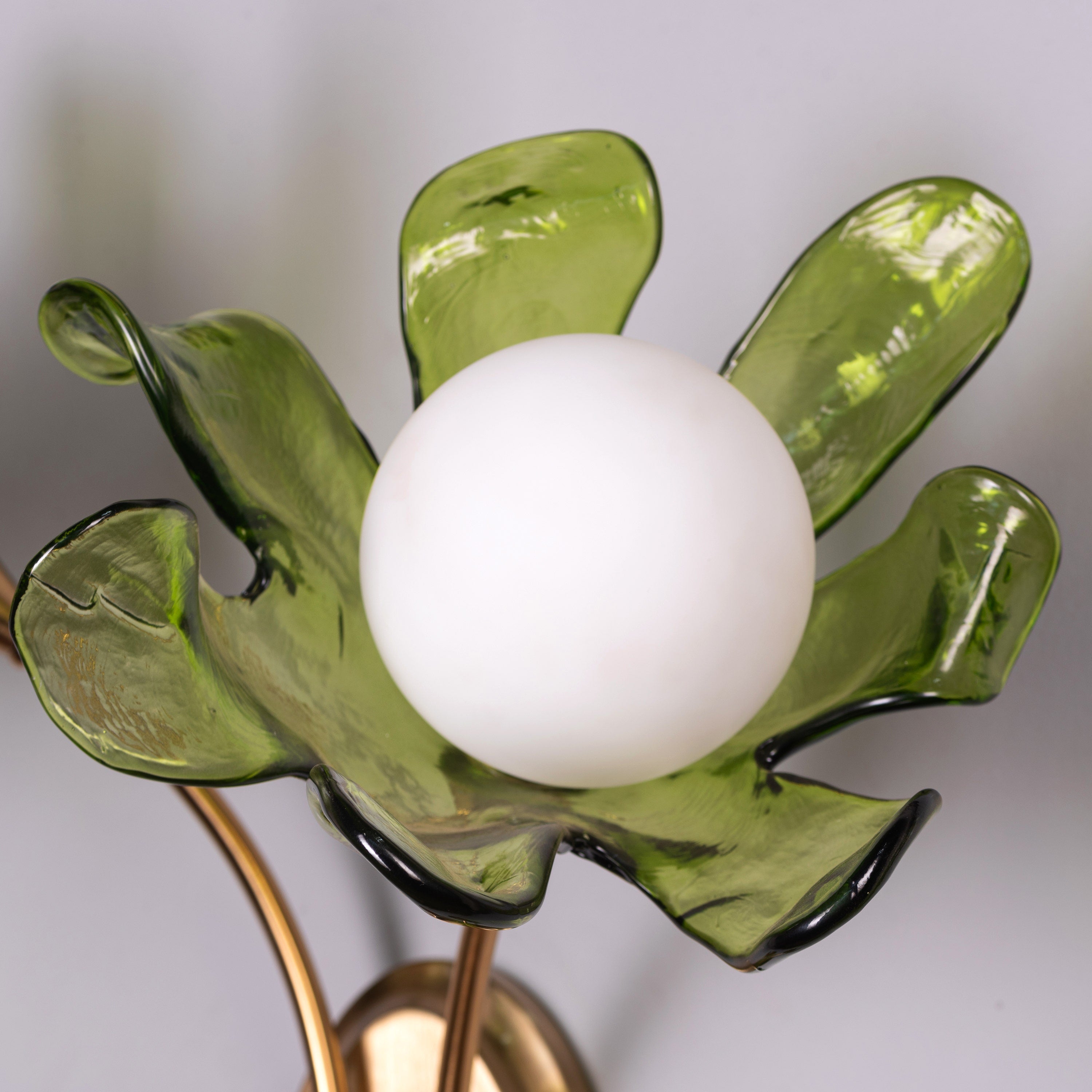 Midori Radiance (Gold, Green & Amber) Tinted Glass Wall Light