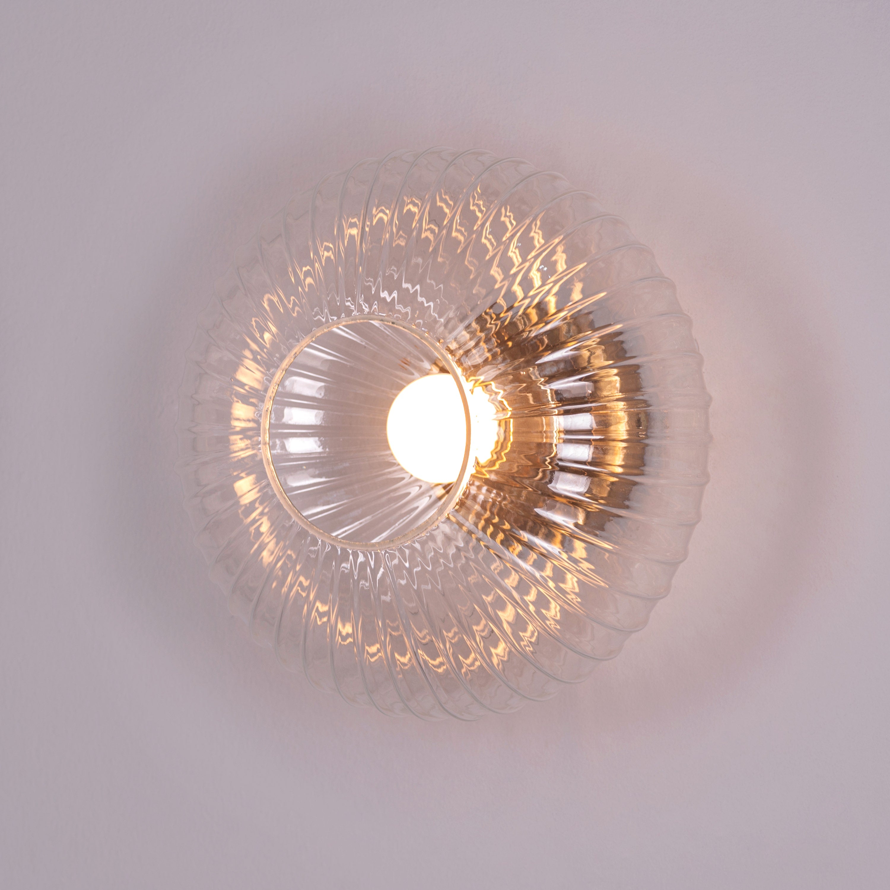 You Are My More (Gold) Textured Glass Wall Light