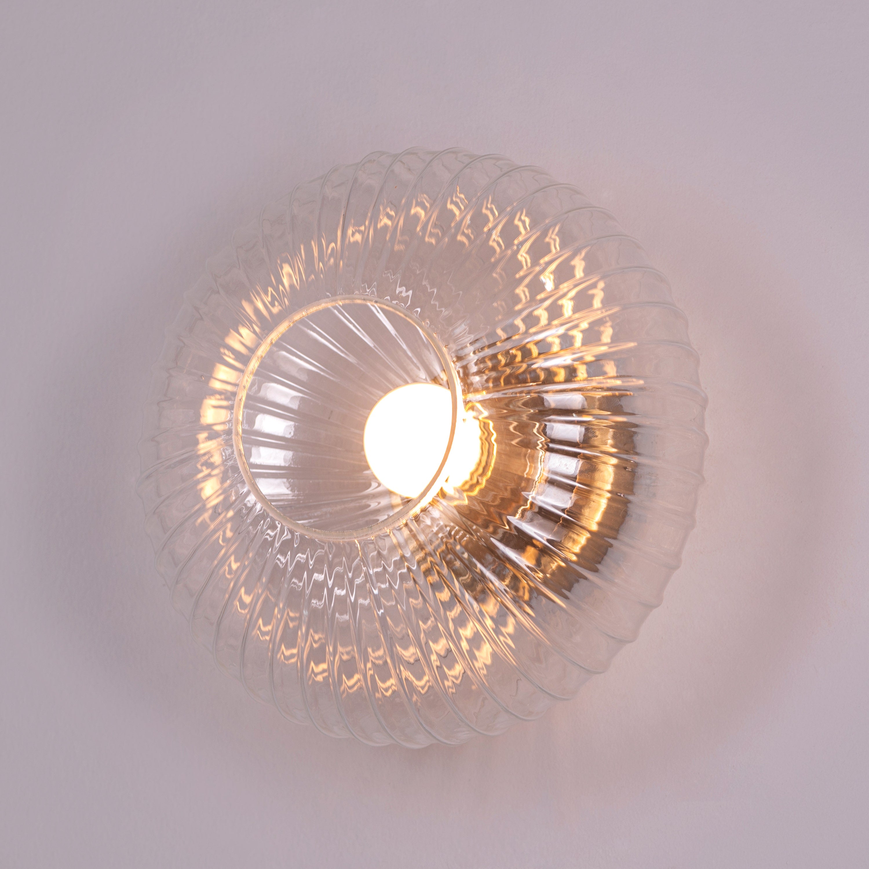 You Are My More (Gold) Textured Glass Wall Light